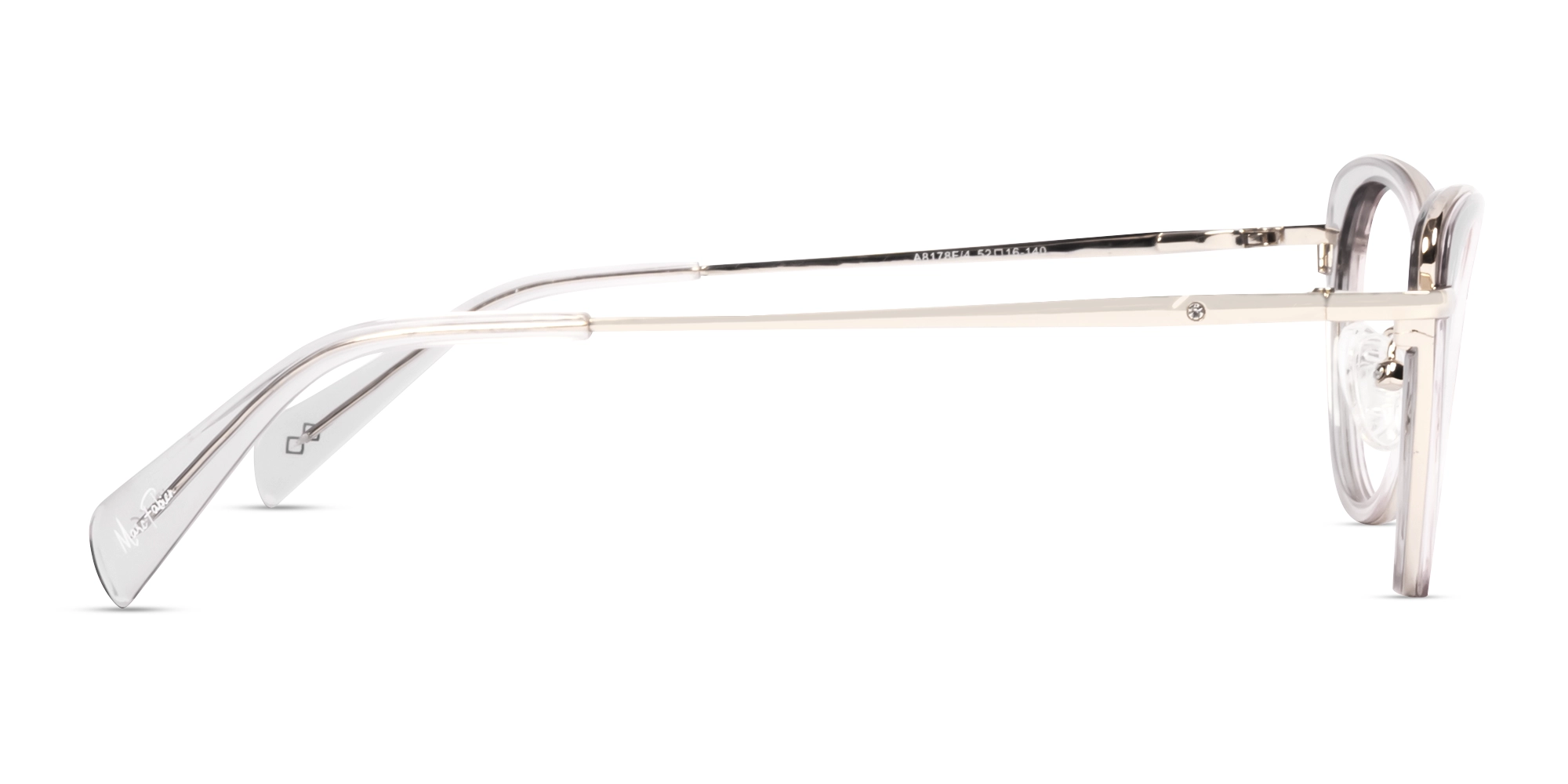 Crystal Dusty Rose Fullrim Cateye Glasses-4