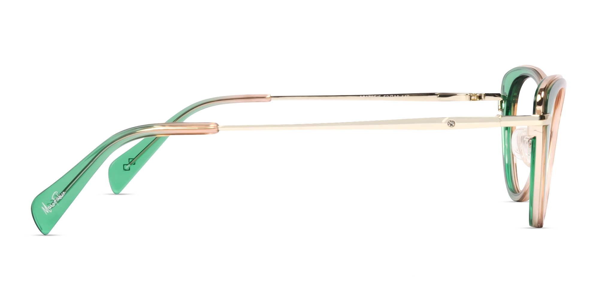 Crystal Green Ombre Fullrim Cateye Glasses-4