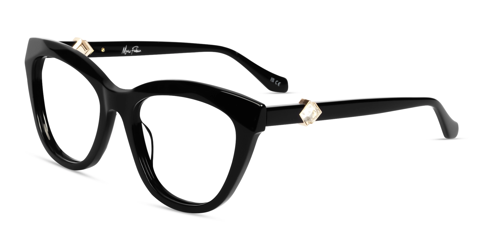 Black Cat-eye Acetate Fullrim Glasses-3