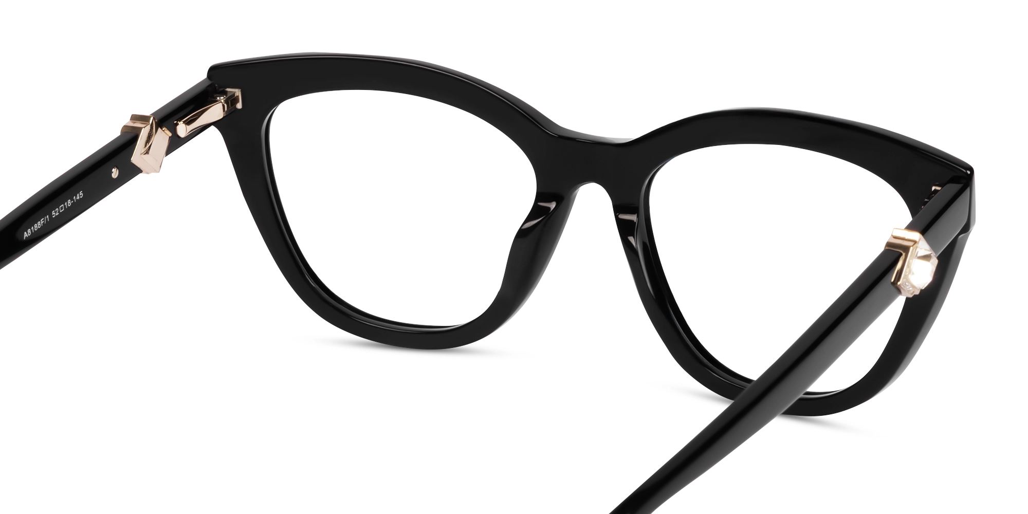 Black Cat-eye Acetate Fullrim Glasses-5