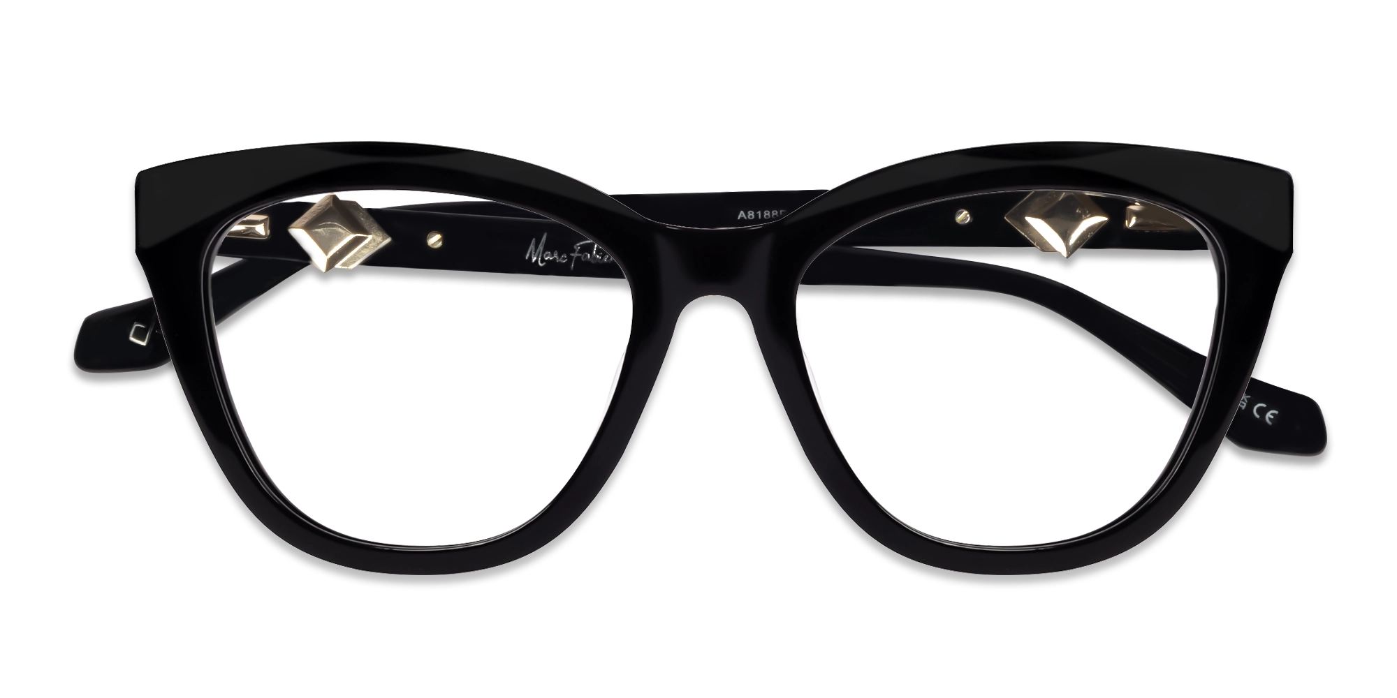 Black Cat-eye Acetate Fullrim Glasses-6