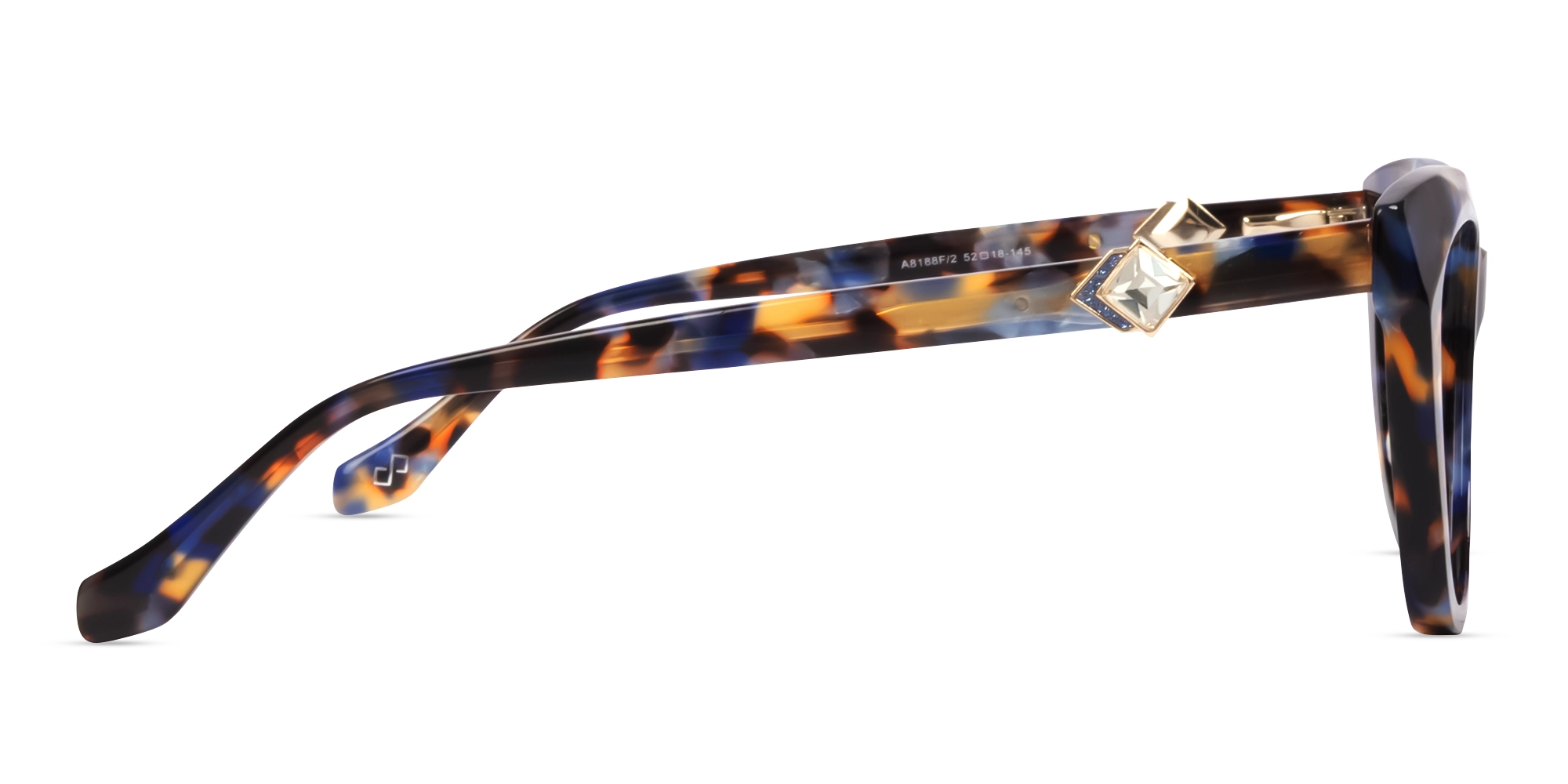 Blue Ember Tortoise Cat-eye Glasses-4