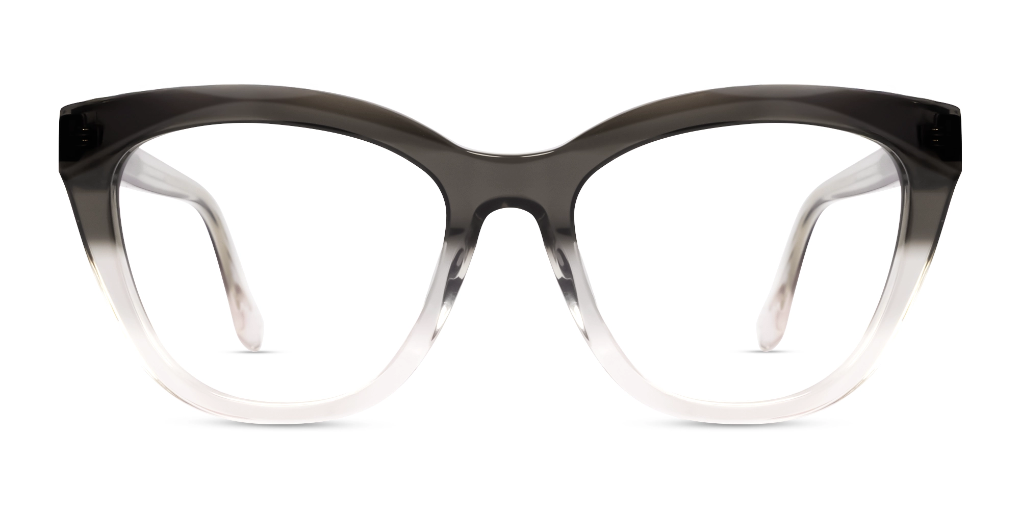 Crystal Charcoal Grey Ombre Cat-eye Glasses-1