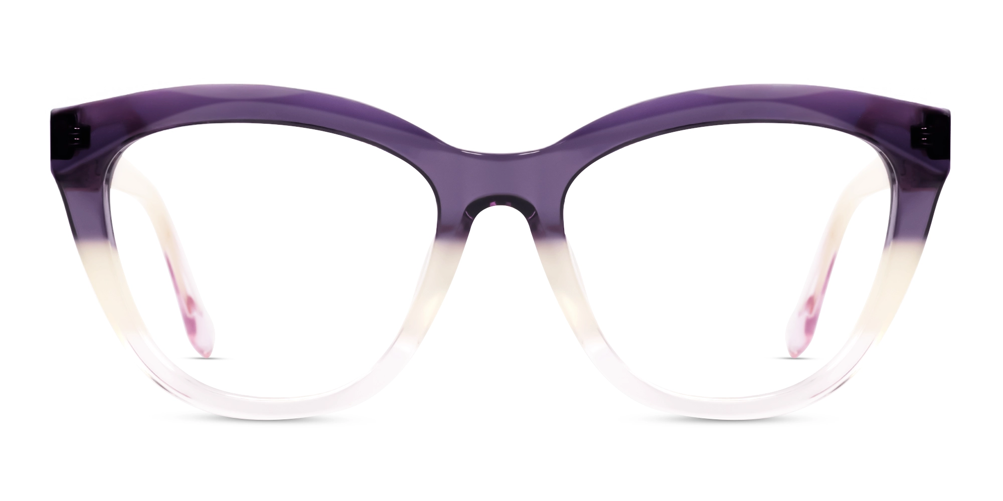 Crystal Wisteria Ombre Cat-eye Glasses-1