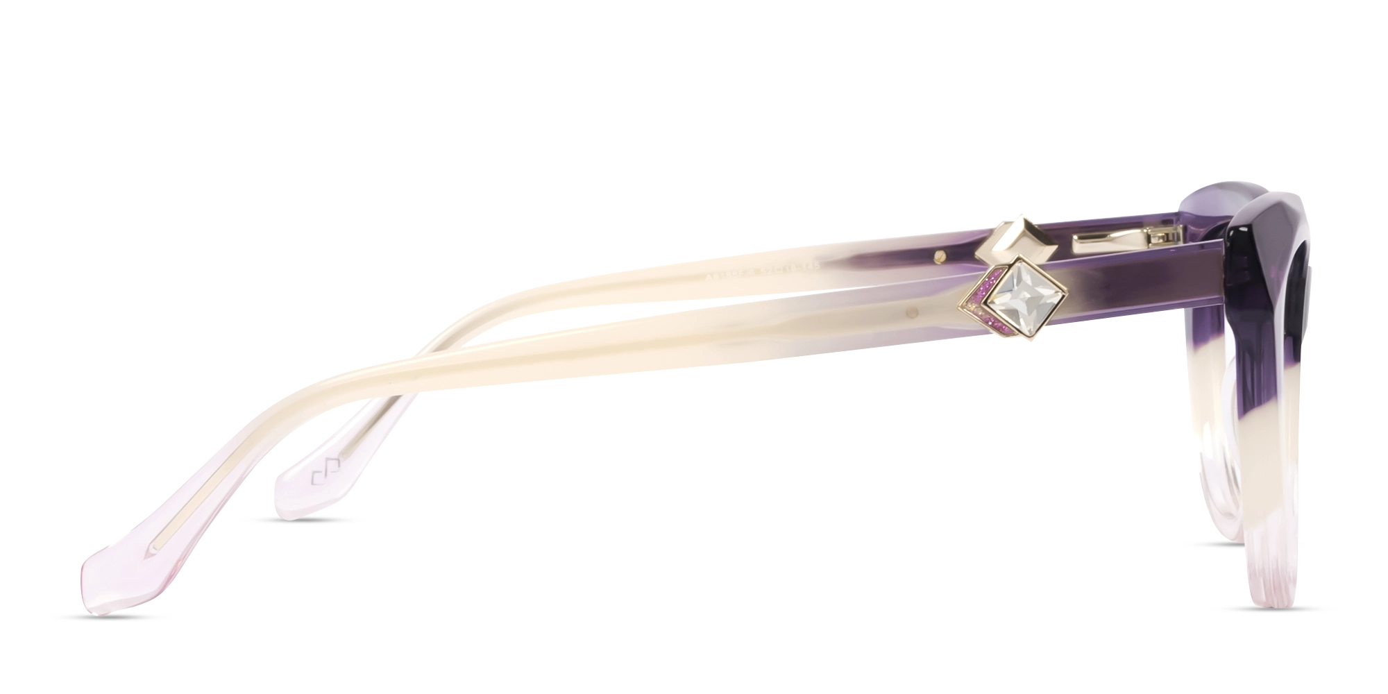 Crystal Wisteria Ombre Cat-eye Glasses-4