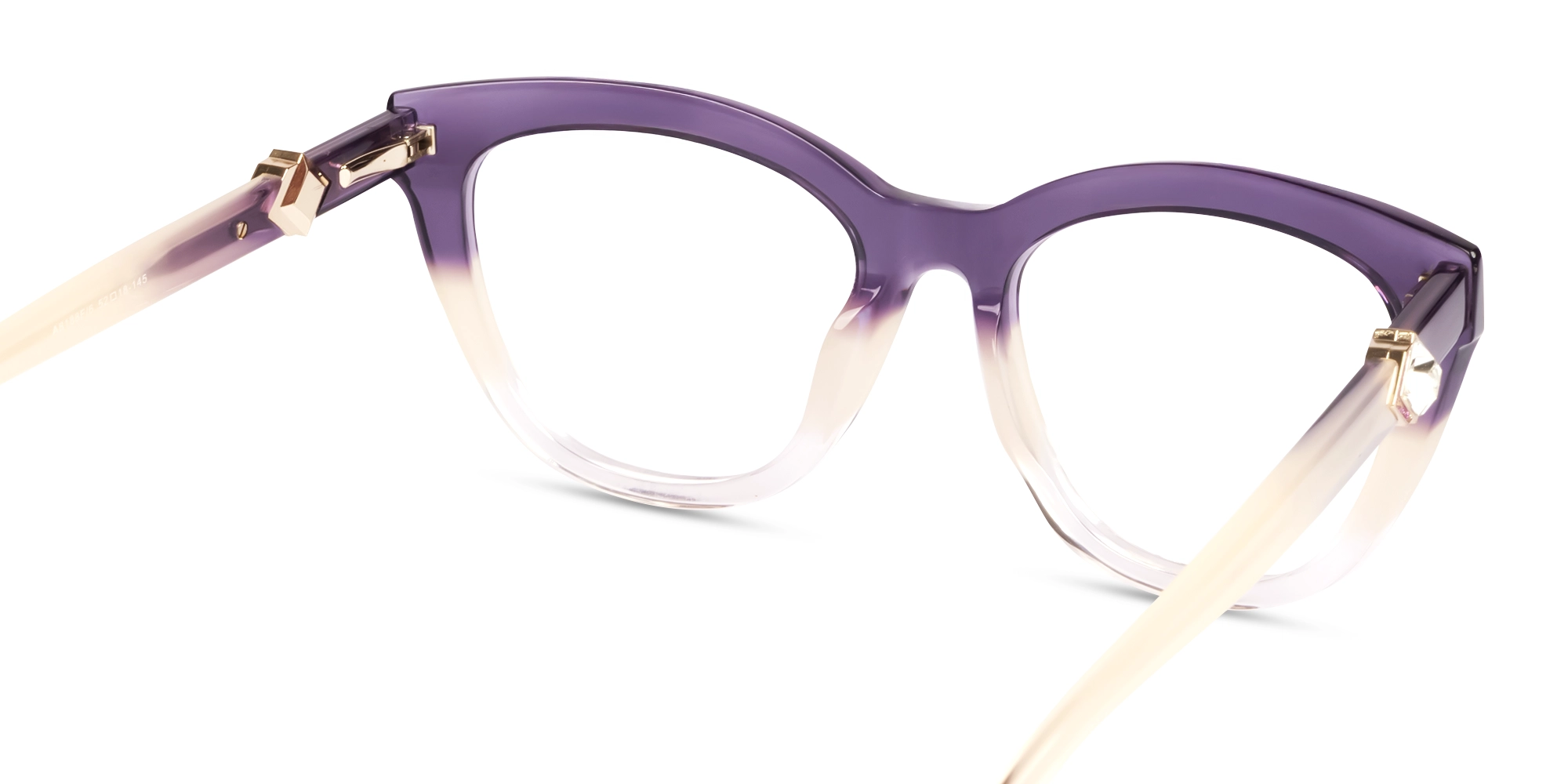 Crystal Wisteria Ombre Cat-eye Glasses-5