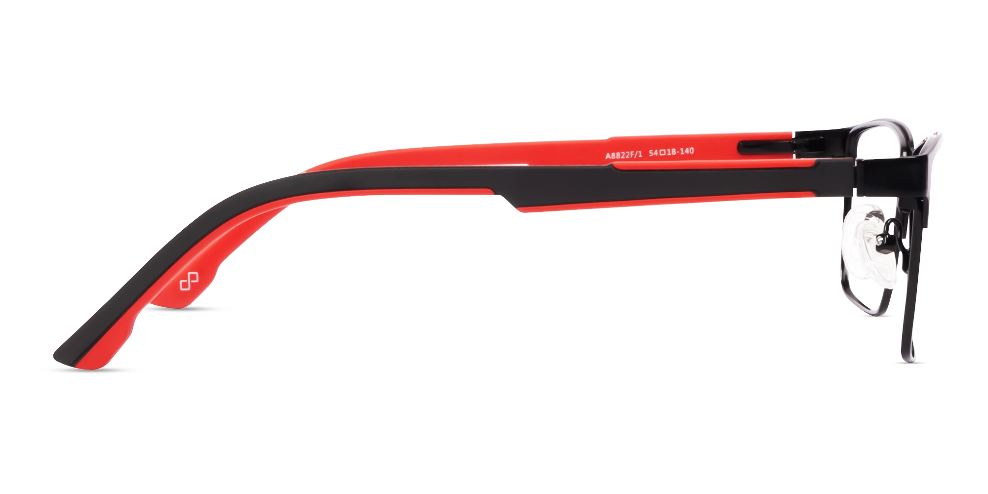 Rectangle Black Fullrim Metal Glasses-3