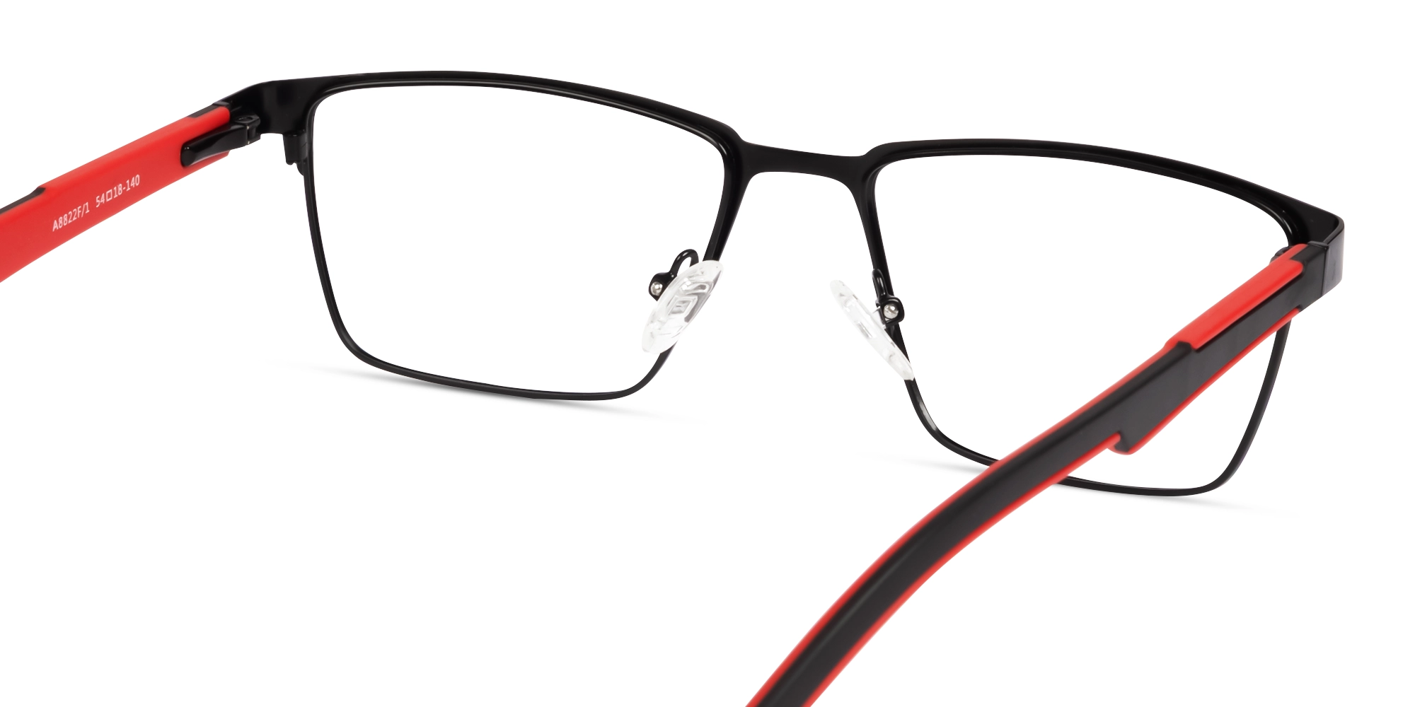 Rectangle Black Fullrim Metal Glasses-4