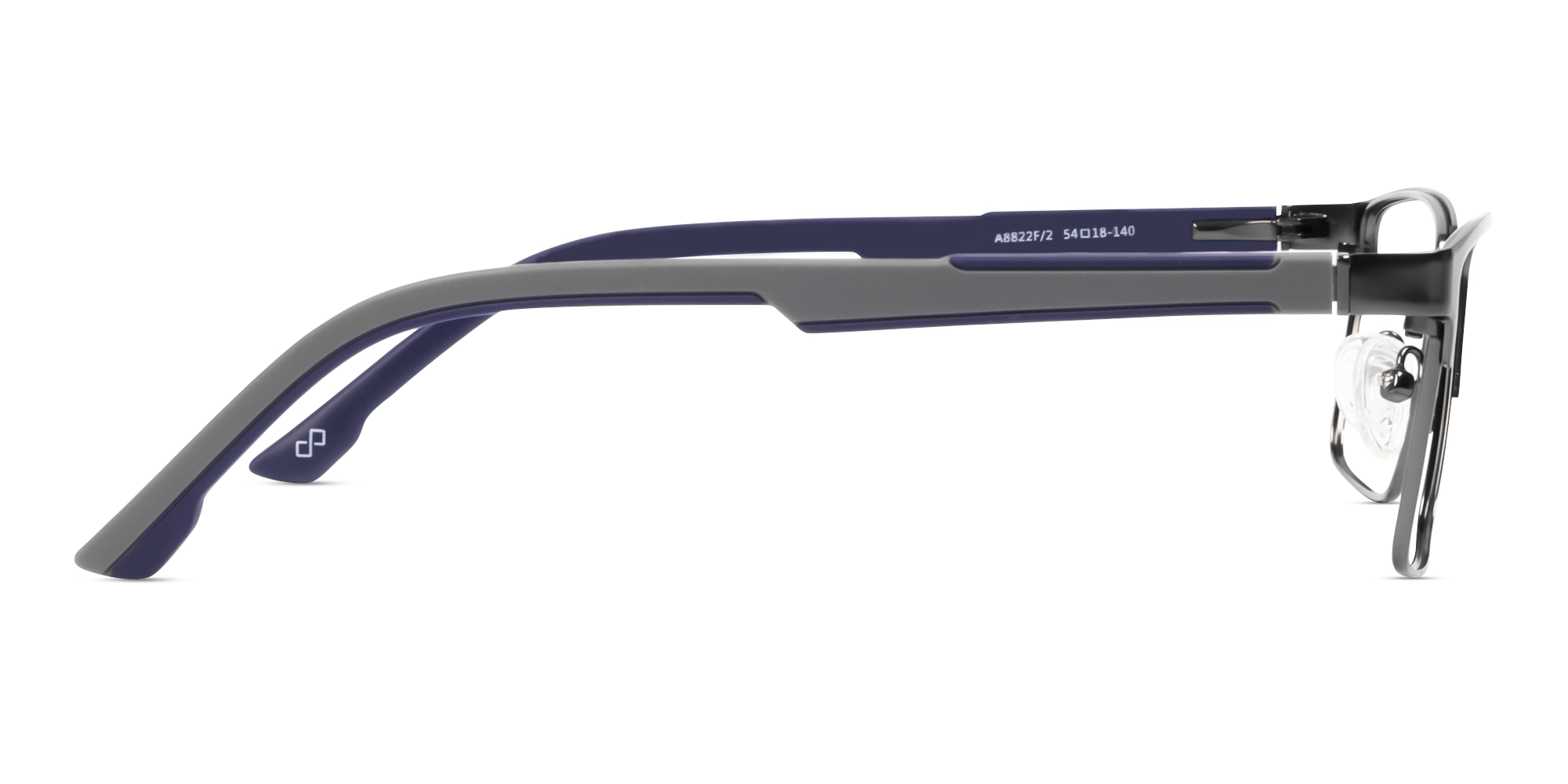 Rectangle Gunmetal Fullrim Metal Glasses-3