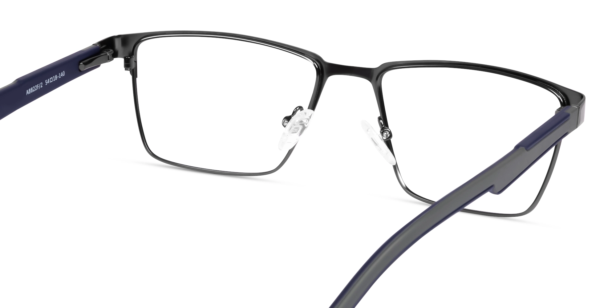 Rectangle Gunmetal Fullrim Metal Glasses-4