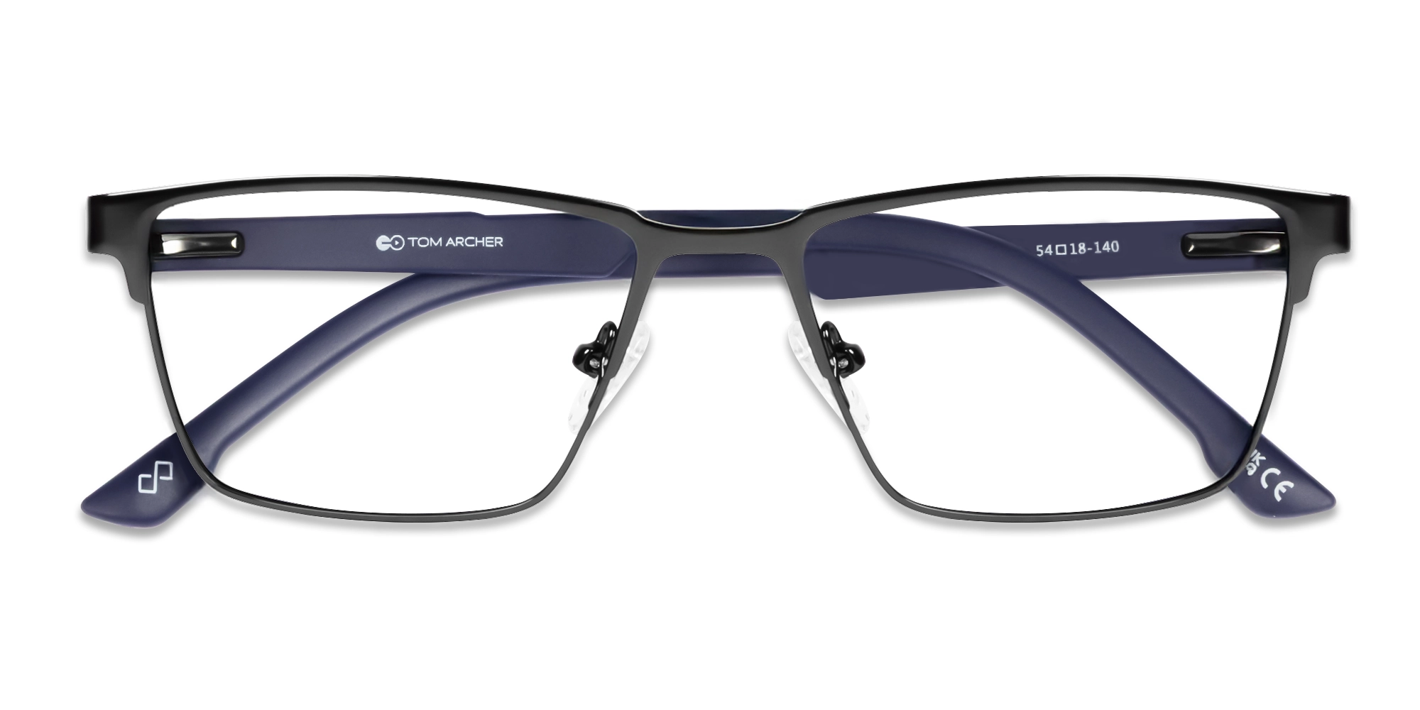 Rectangle Gunmetal Fullrim Metal Glasses-5