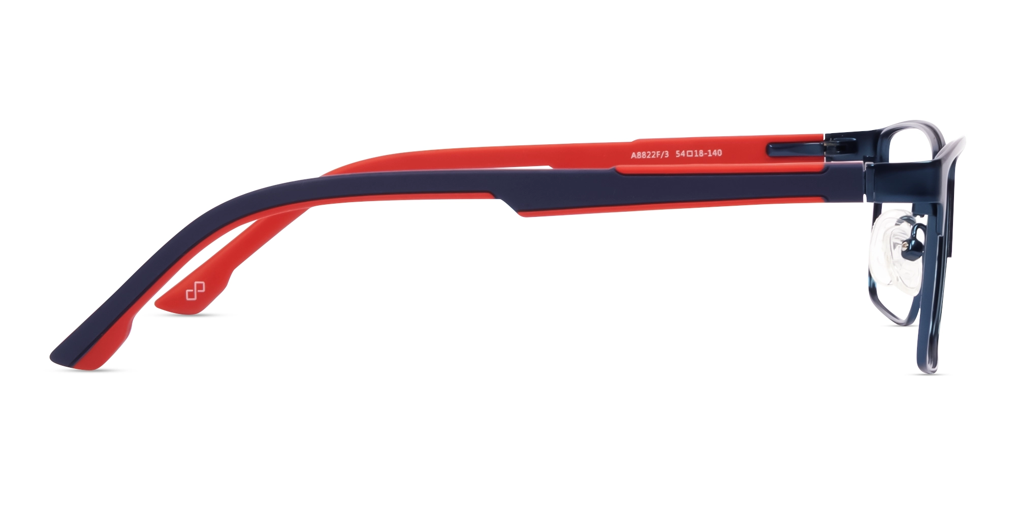 Rectangle Blue Fullrim Metal Glasses-3
