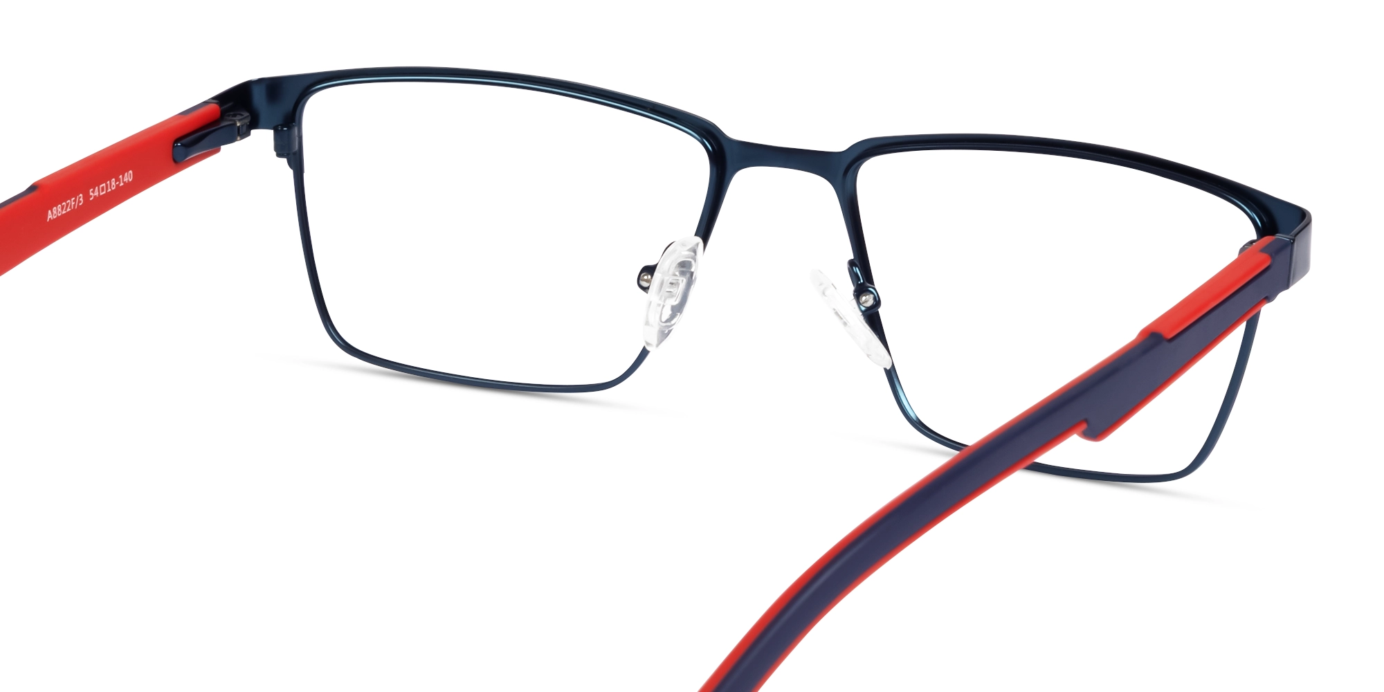 Rectangle Blue Fullrim Metal Glasses-4