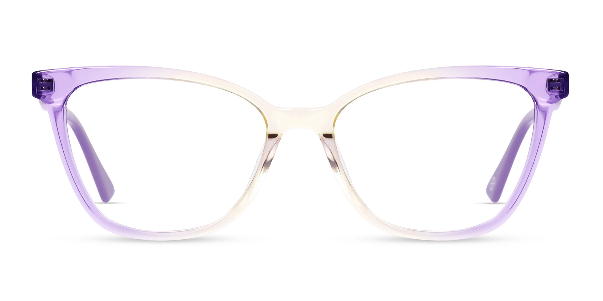 Lilac & Peach Ombre Cateye Glasses For Female-1