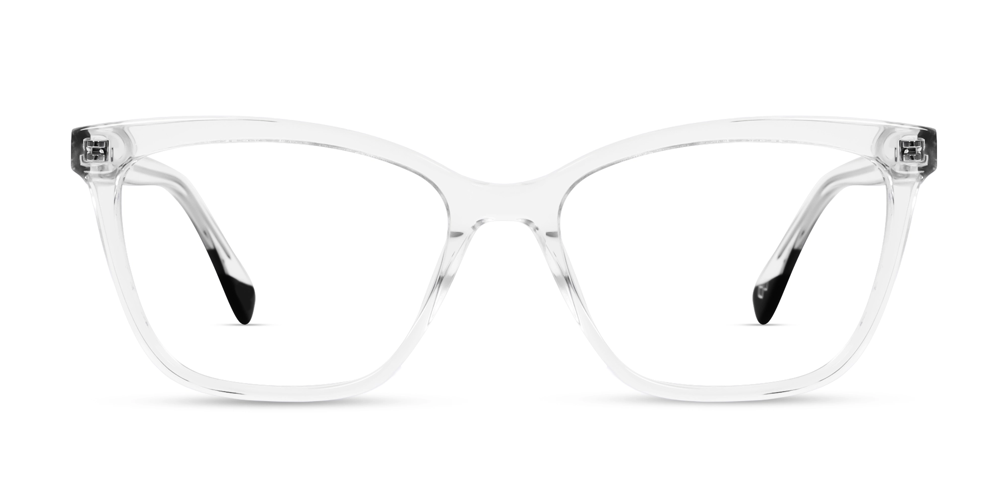 Crystal Clear Cateye Frame Acetate Glasses