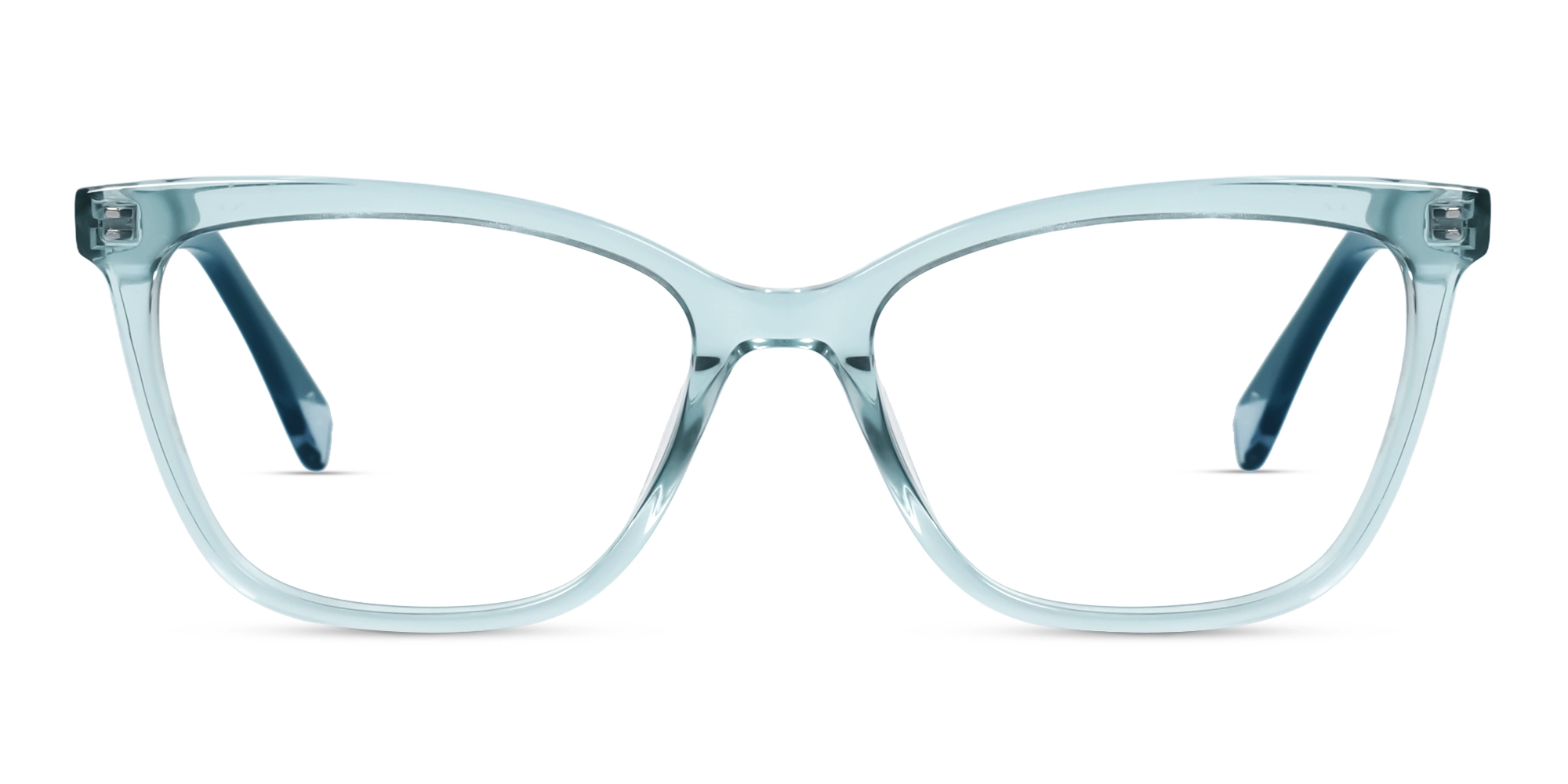 Crystal Powder Blue Cateye Frame Acetate Glasses Crystal Powder Blue Cateye Frame Acetate Glasses