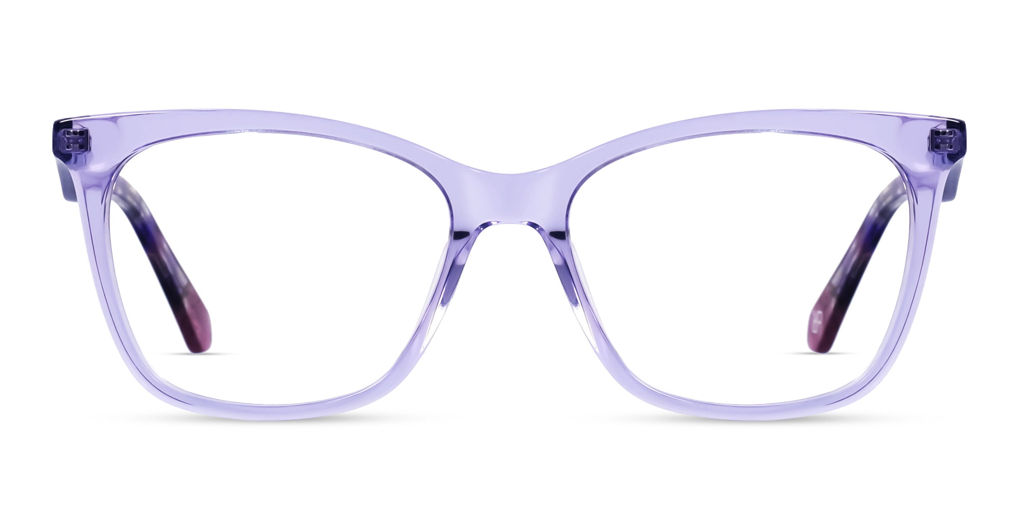 Crystal Purple Square Frame Acetate Glasses