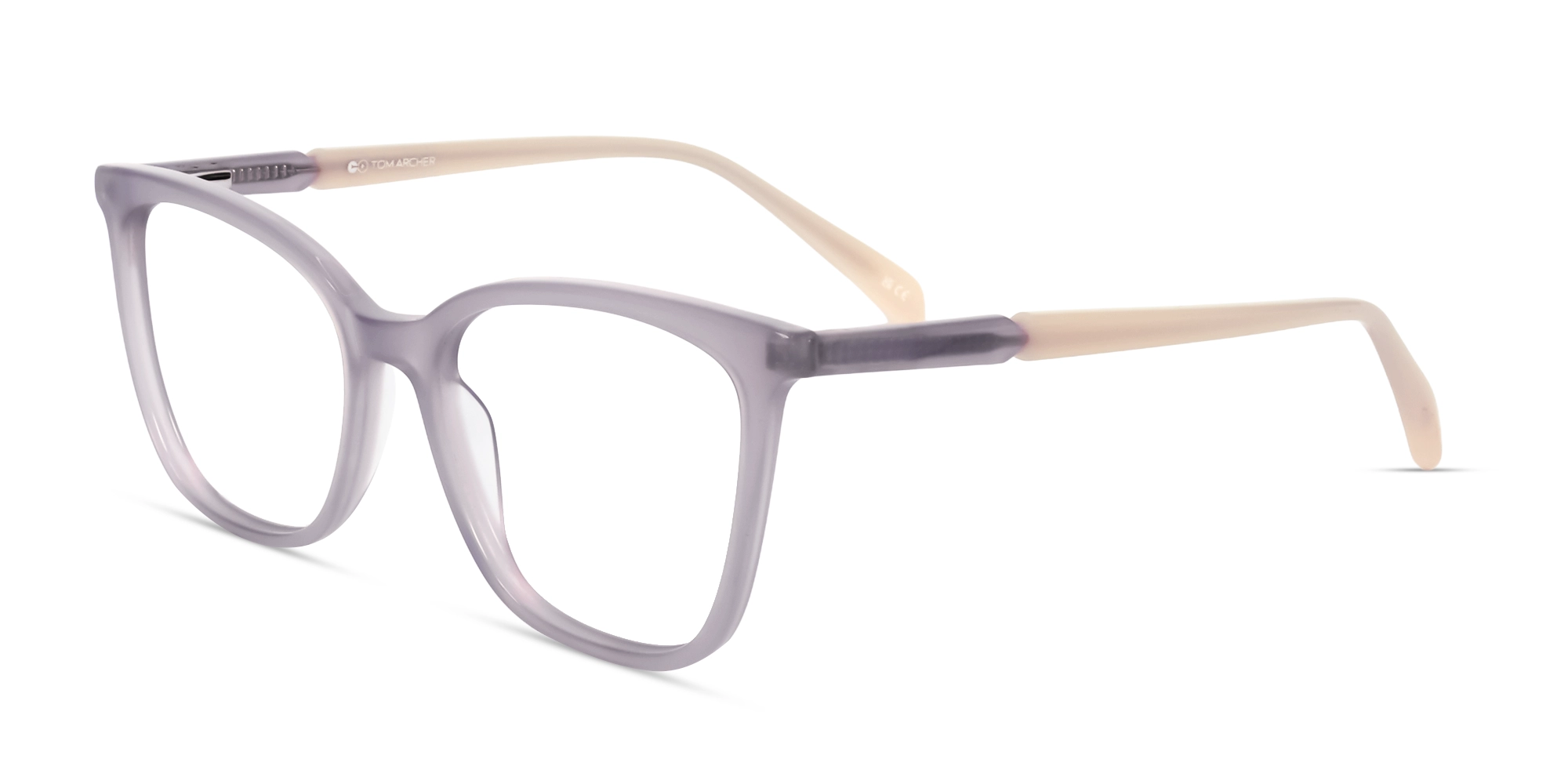 Light Lavender Square Fullrim Glasses