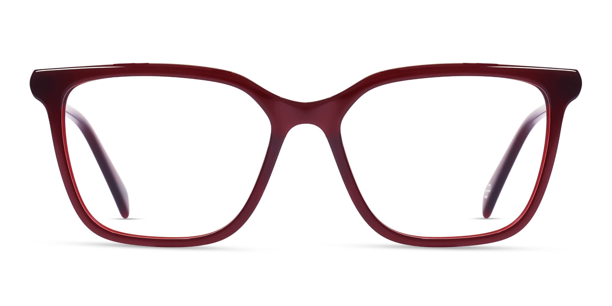 Cherry Red Acetate Full-Rim Rectangular Medium Eyeglasses