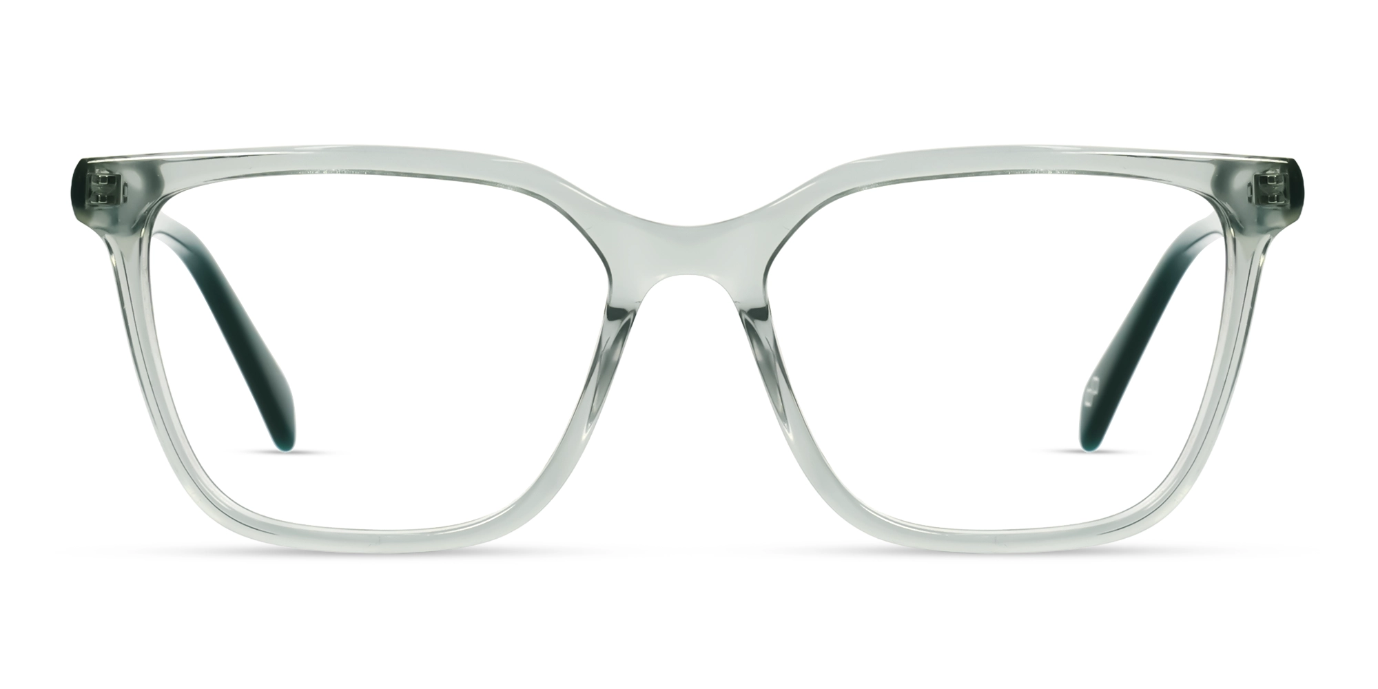 Transparent Green Medium Rectangular Glasses for Men & Women Transparent Green Medium Rectangular Glasses for Men & Women