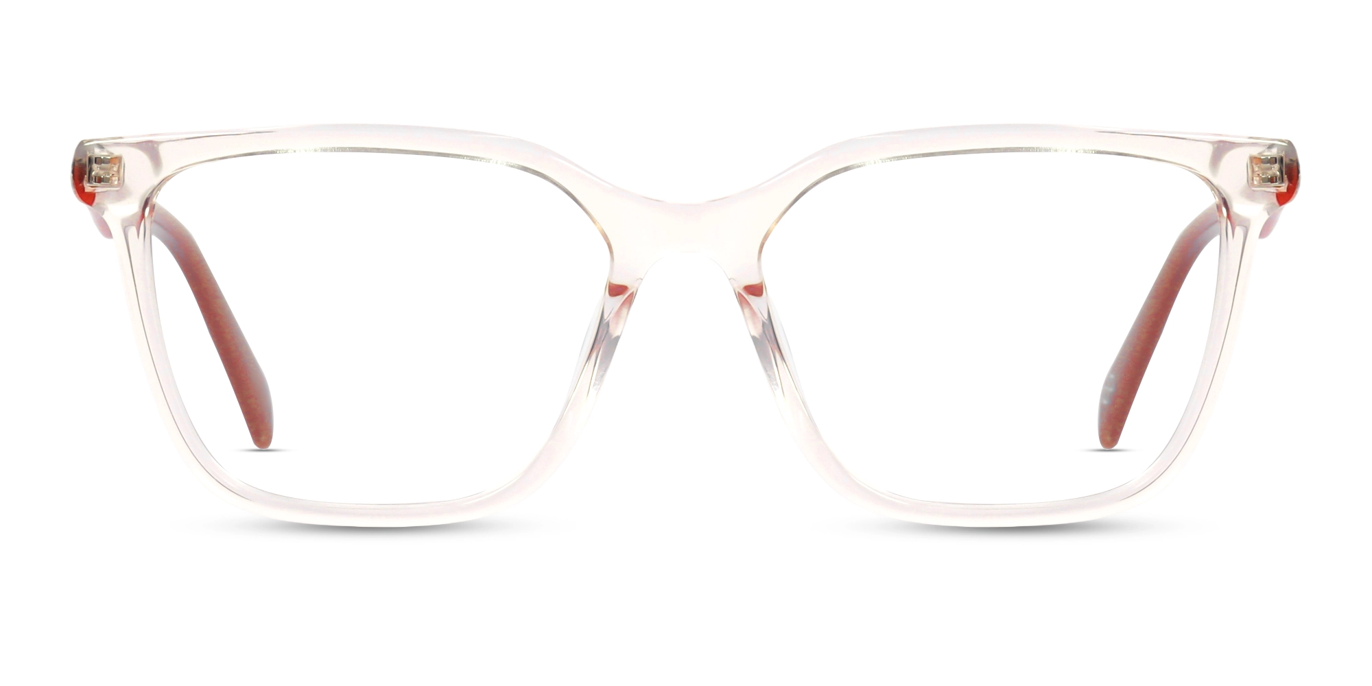 Crystal Pink Full-Rim Unisex Rectangular Glasses Crystal Pink Full-Rim Unisex Rectangular Glasses