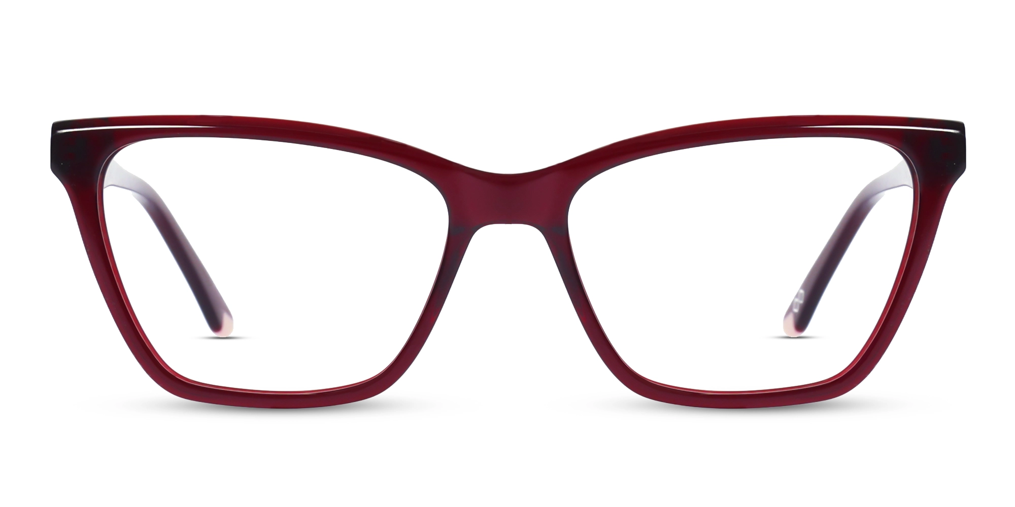 Cherry Red Medium Rectangular Glasses for Men & Women
