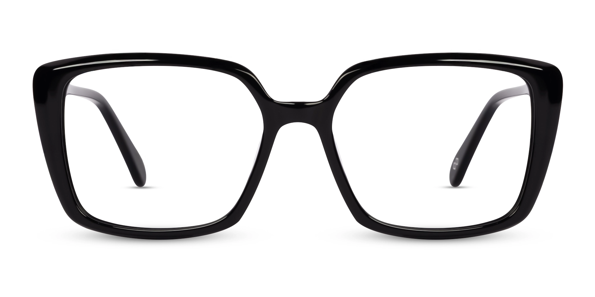 Black Square Full-Rim Acetate Glasses-1
