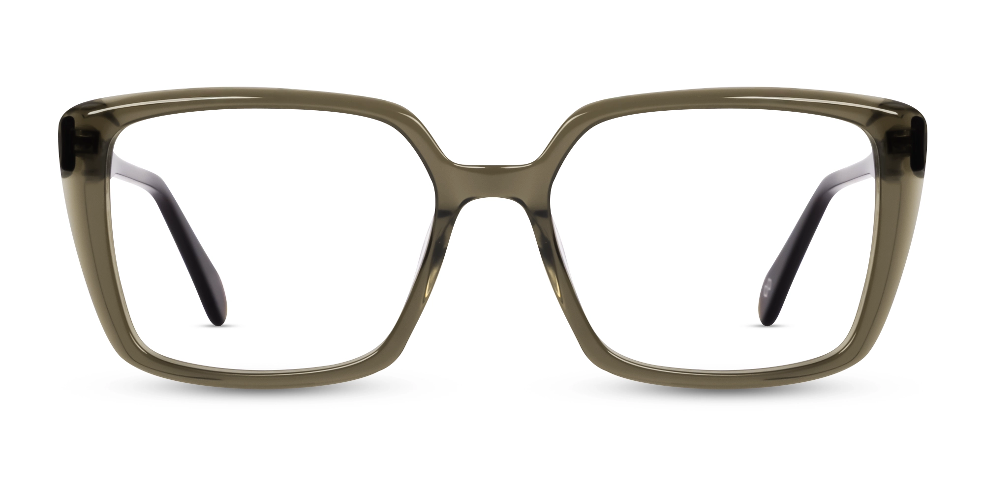 Crystal Sage Green Square Full-Rim Glasses-1