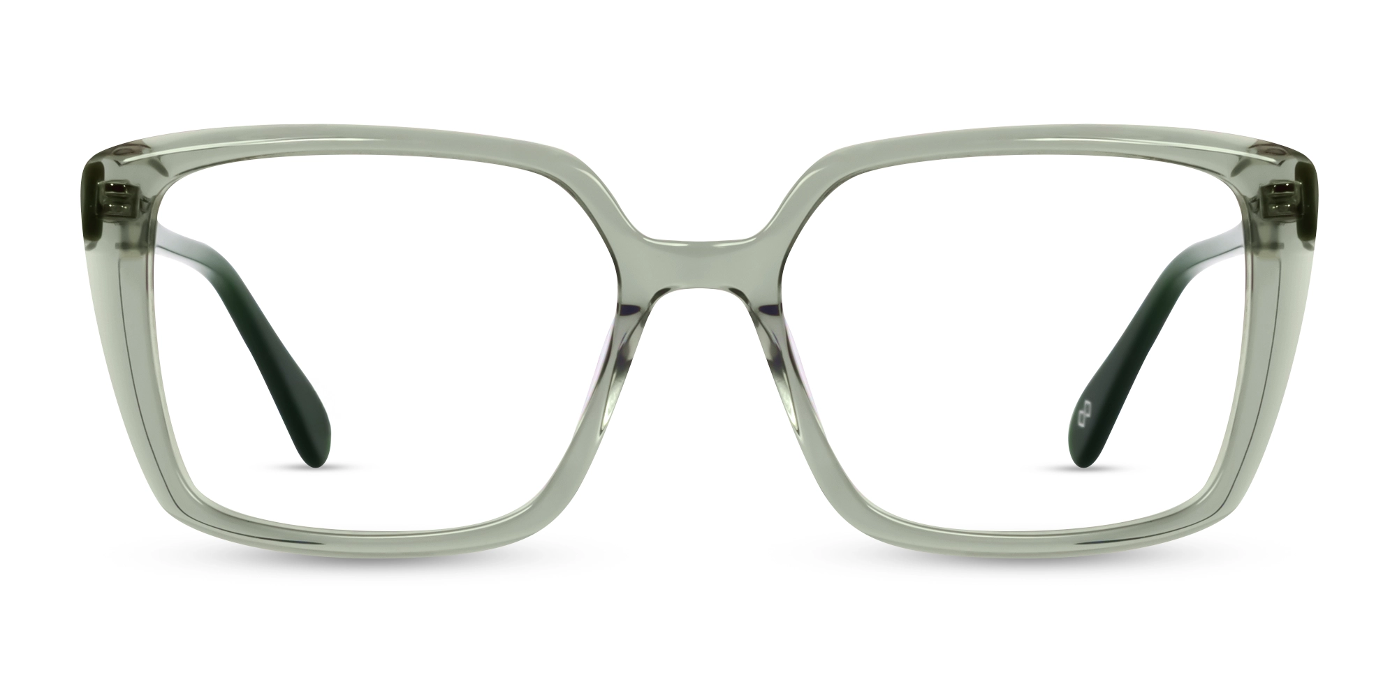 Crystal Mint Green Square Full-Rim Glasses-1