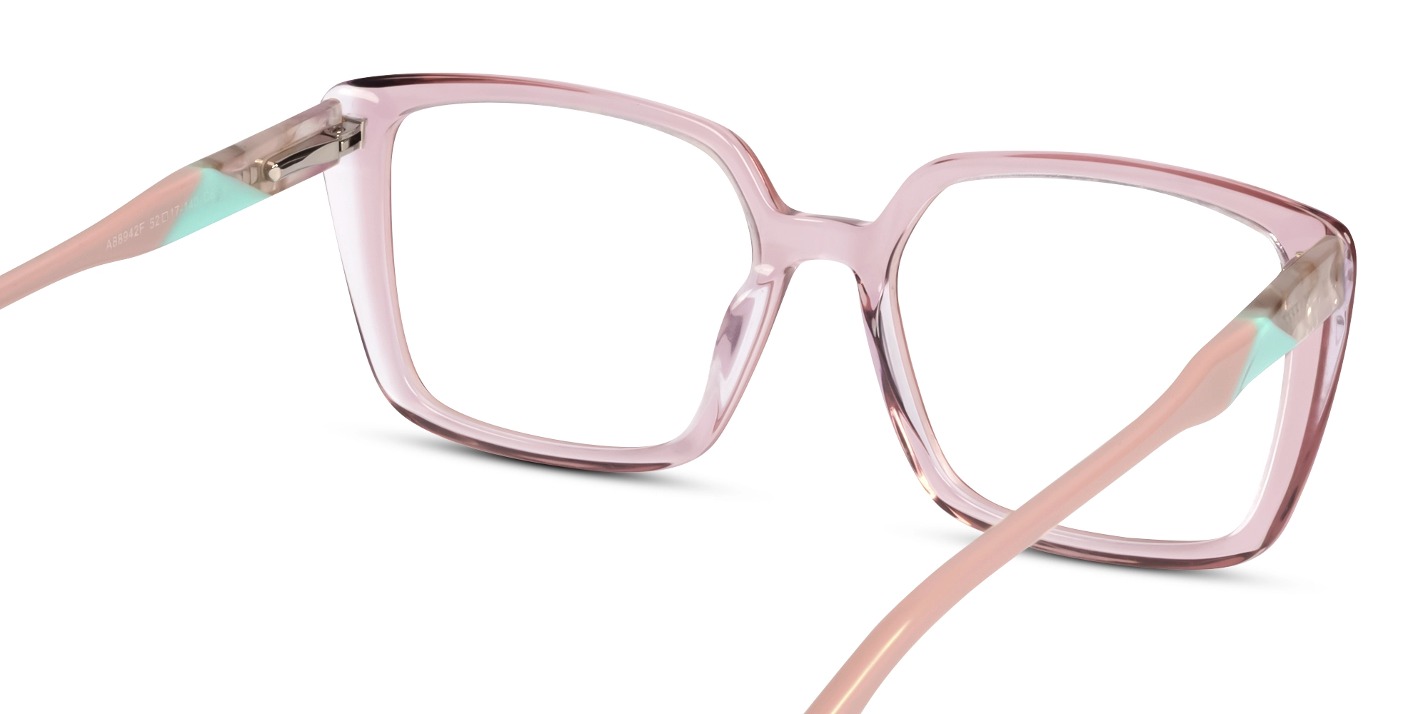 Crystal Pink Square Fullrim Glasses-5