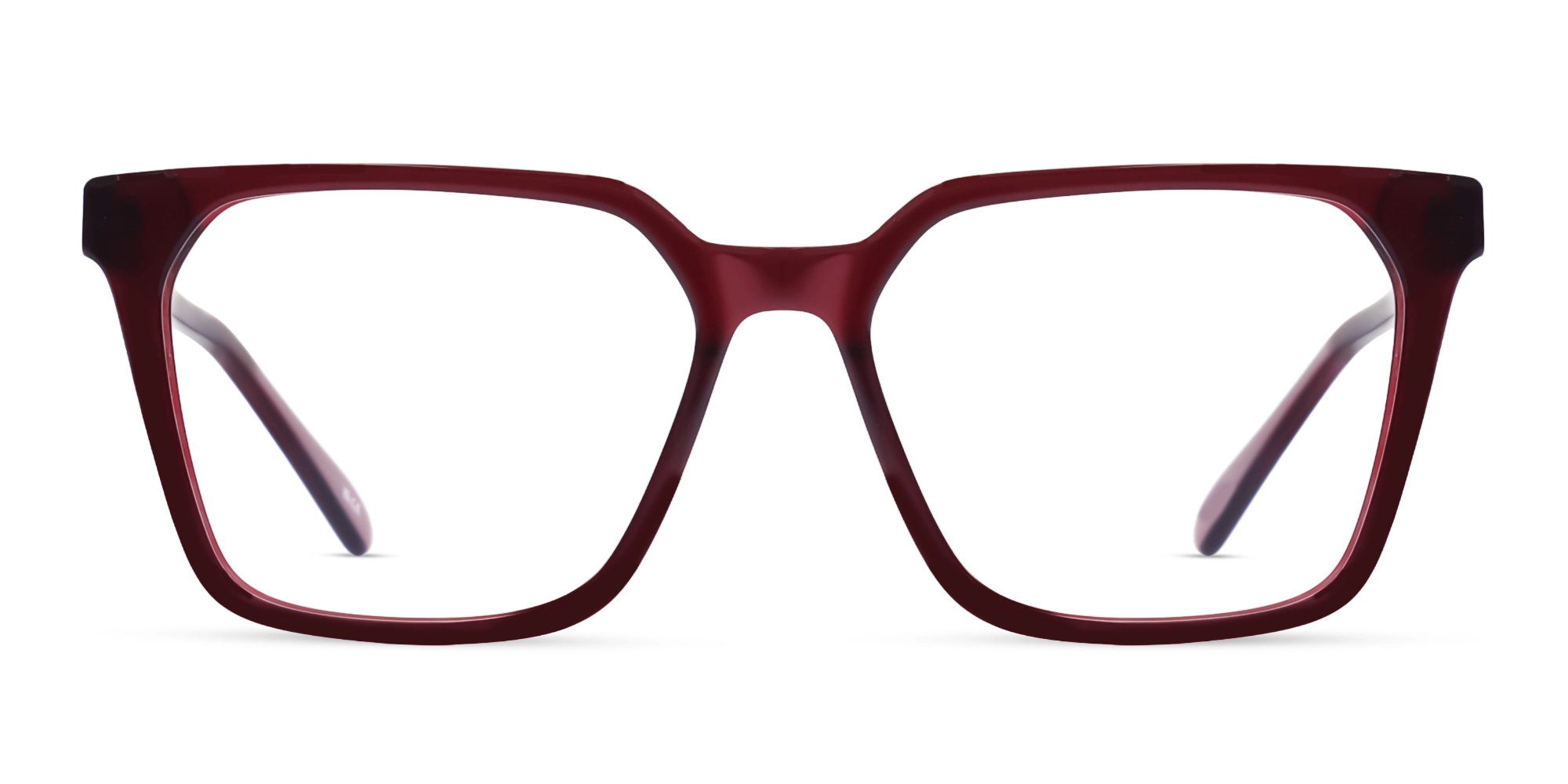 Dark Red Square Unisex Acetate Medium Frames