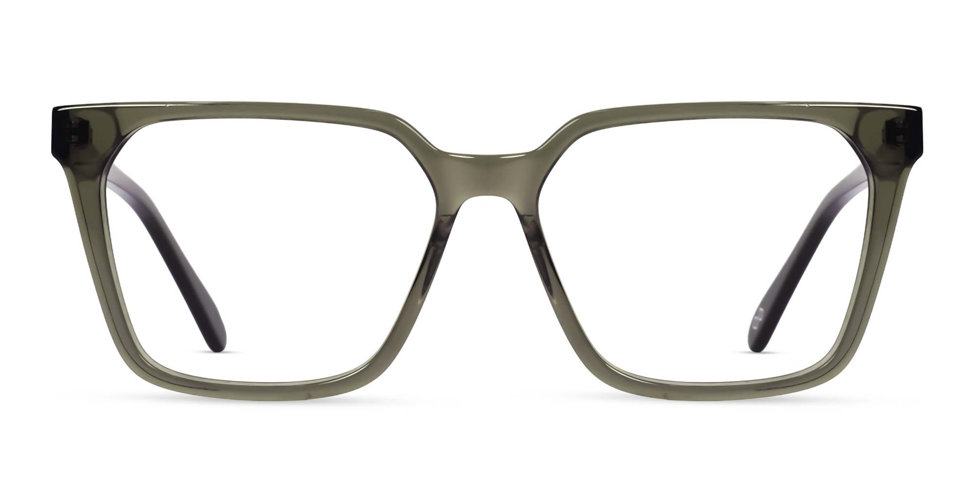 Clear Green Medium Unisex Full-Rim Acetate Frames Clear Green Medium Unisex Full-Rim Acetate Frames