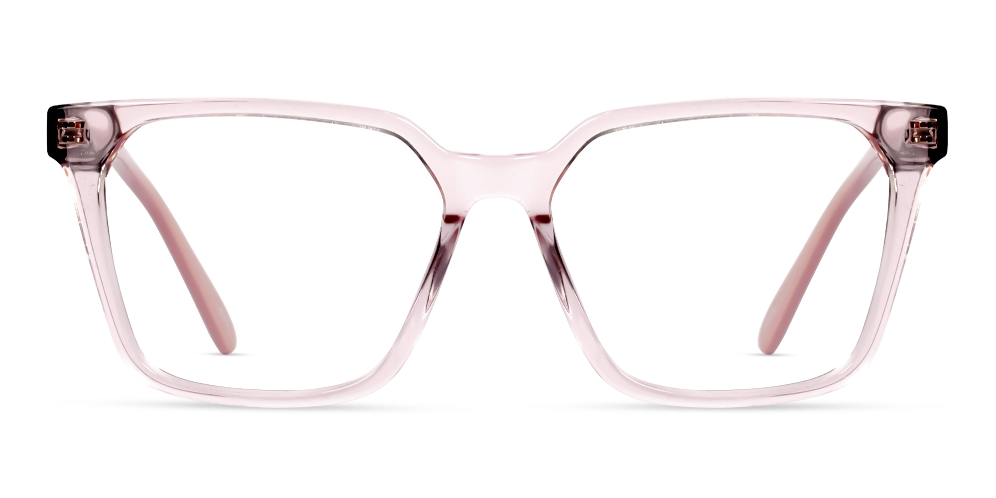 Transparent Pink Square Medium Acetate Frames