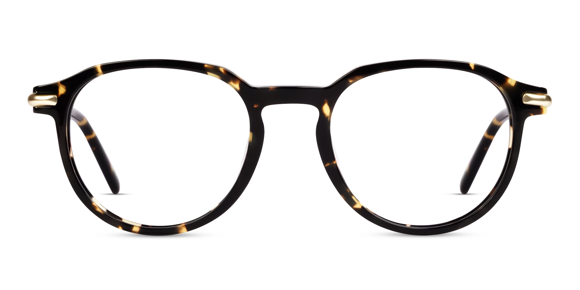 Tortoise Round Keyhole Bridge Fullrim Glasses-1
