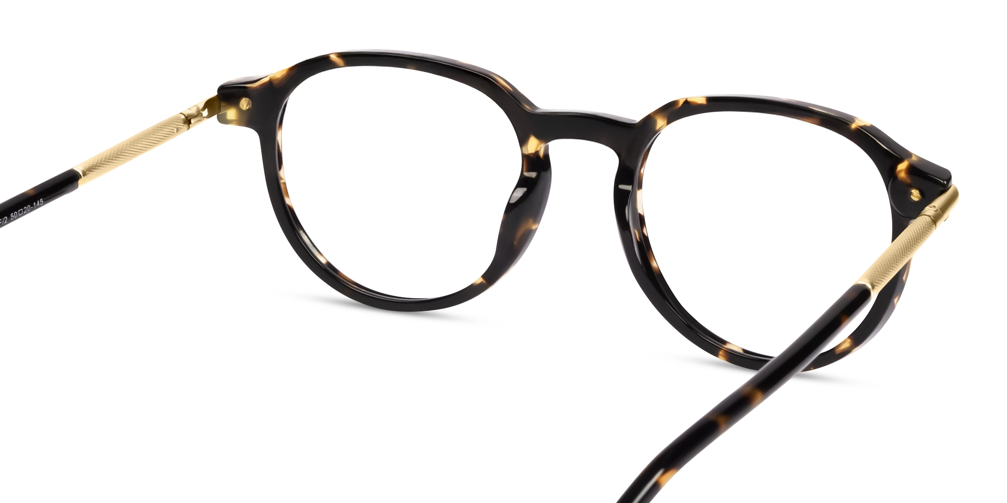 Tortoise Round Keyhole Bridge Fullrim Glasses-4