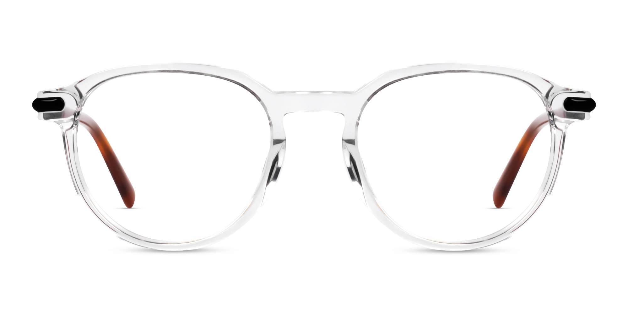 Crystal Clear Round Keyhole Bridge Fullrim Glasses-1