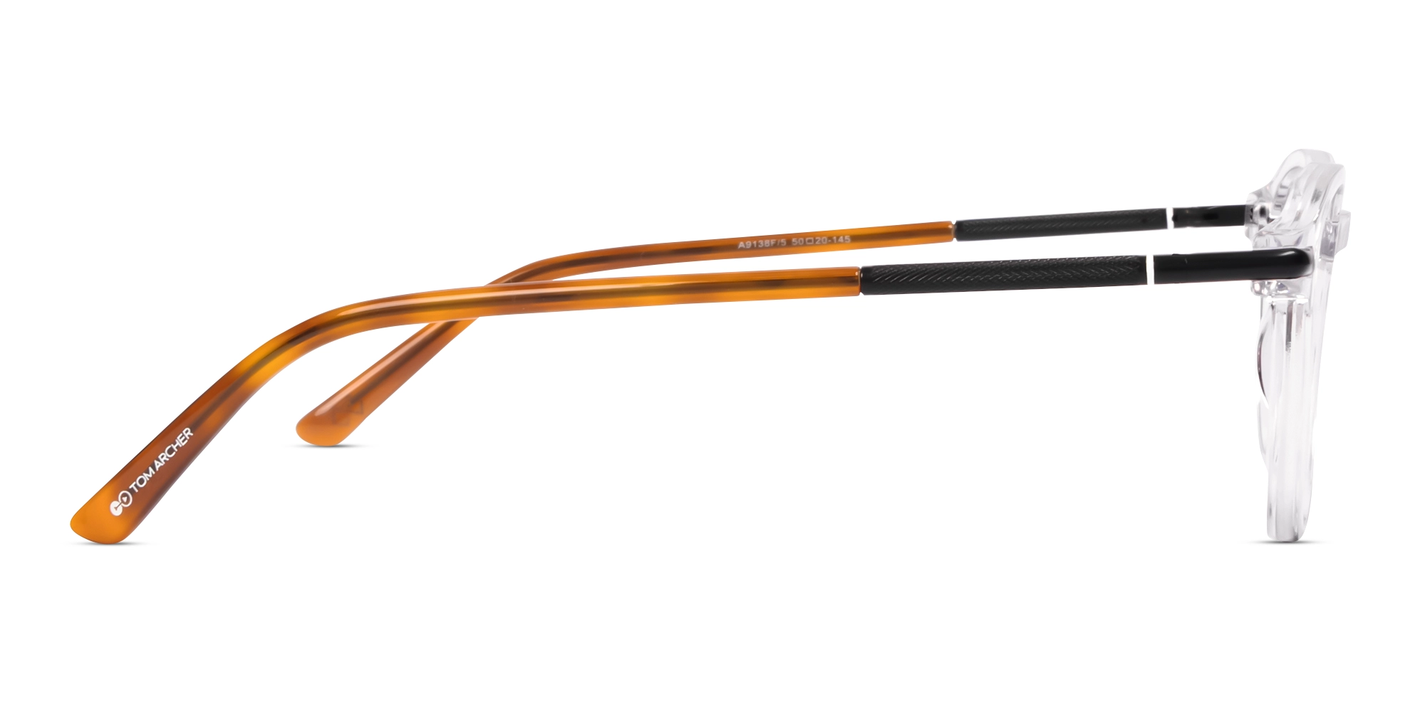 Crystal Clear Round Keyhole Bridge Fullrim Glasses-3