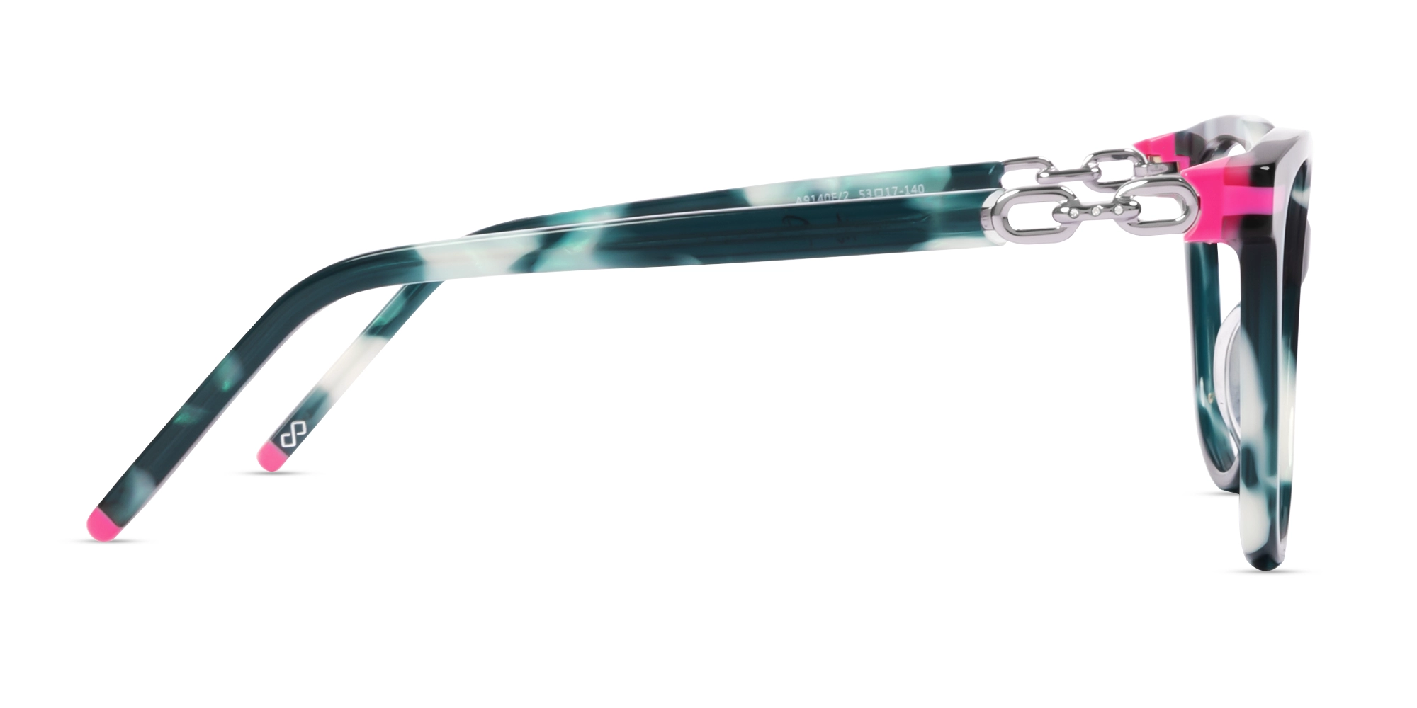 Green Tortoise Square Cateye Acetate Glasses-4