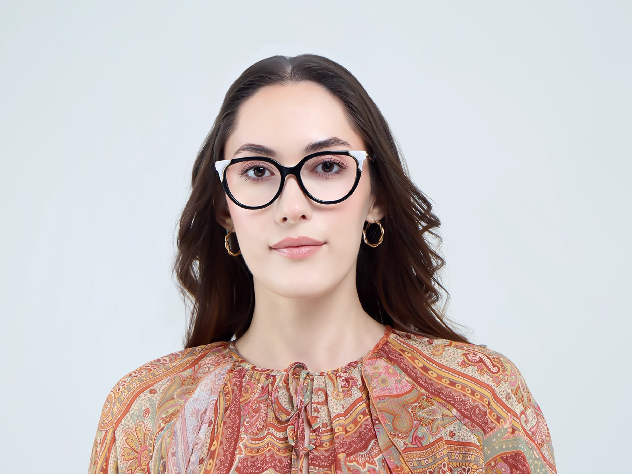 Black Cateye Fullrim Acetate Glasses-12