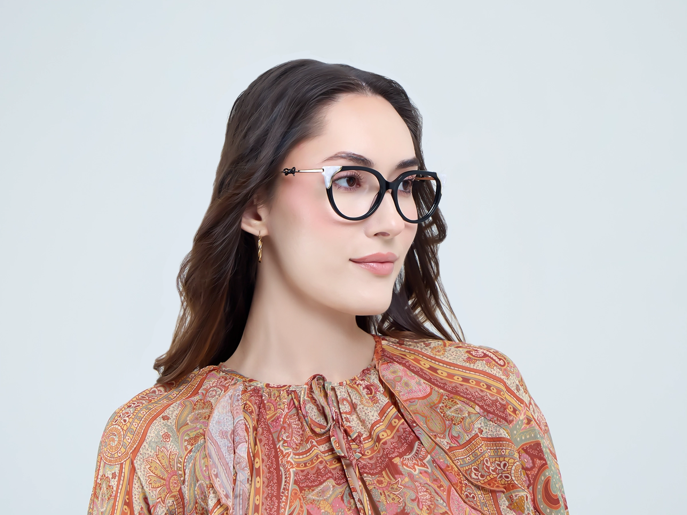 Black Cateye Fullrim Acetate Glasses-13