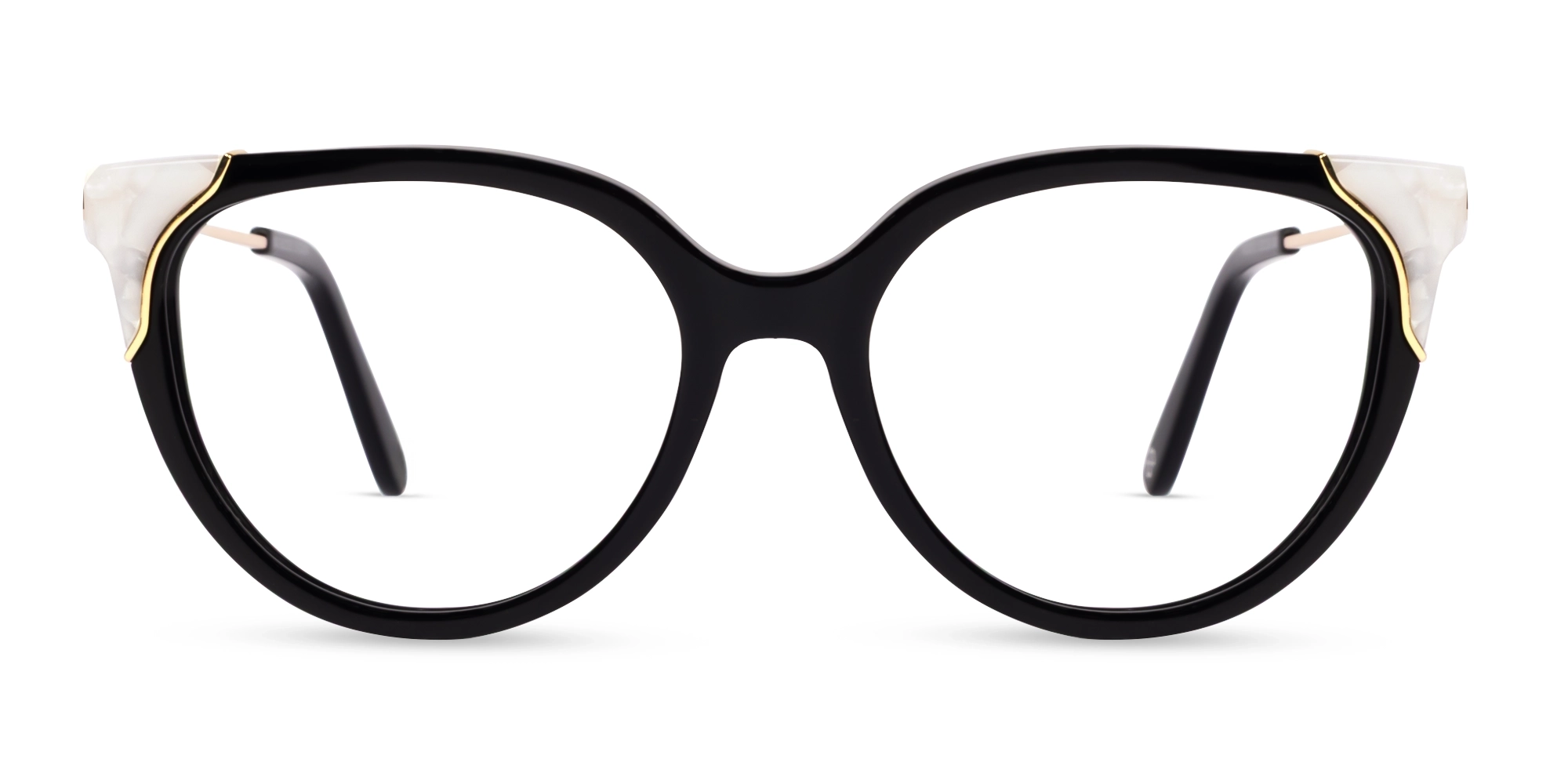 Black Cateye Fullrim Acetate Glasses-1