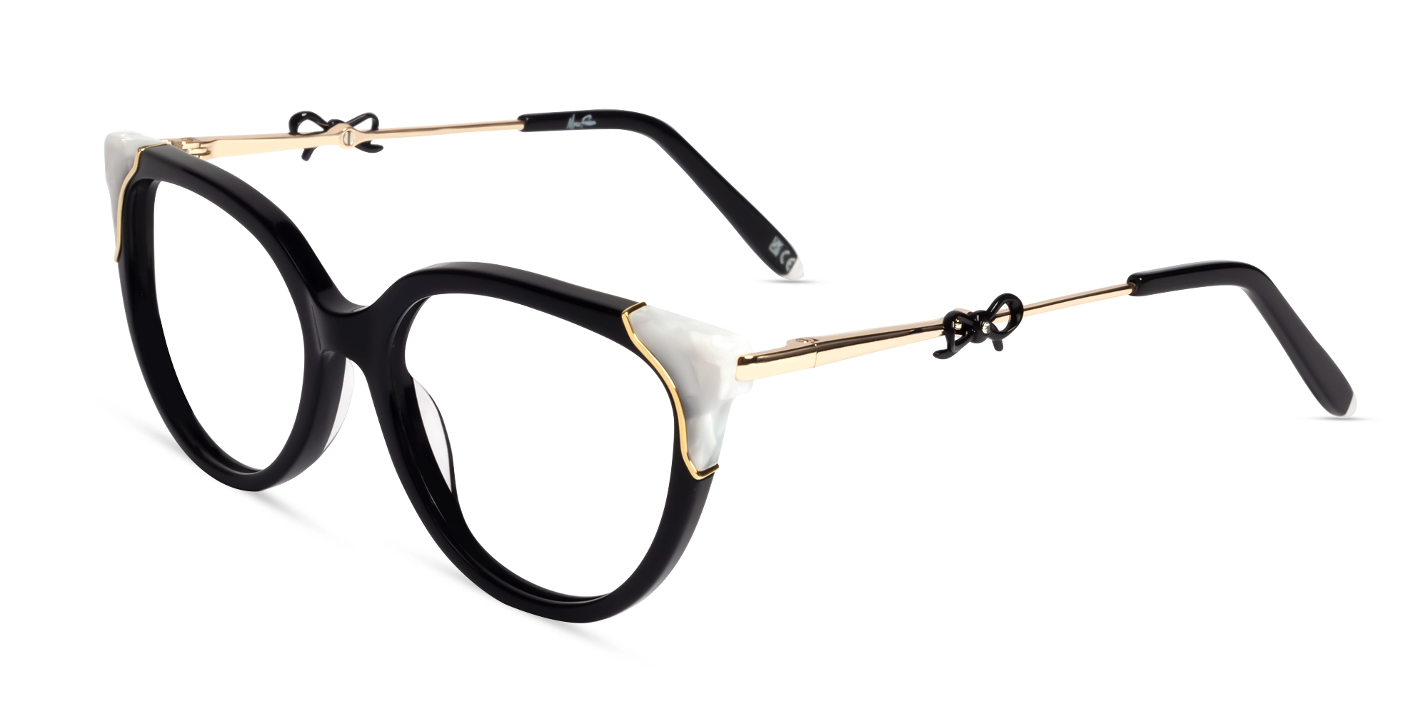 Black Cateye Fullrim Acetate Glasses-3