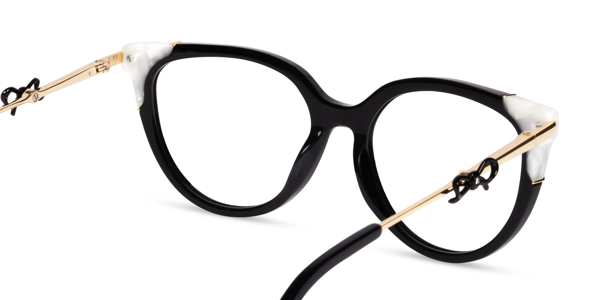 Black Cateye Fullrim Acetate Glasses-5