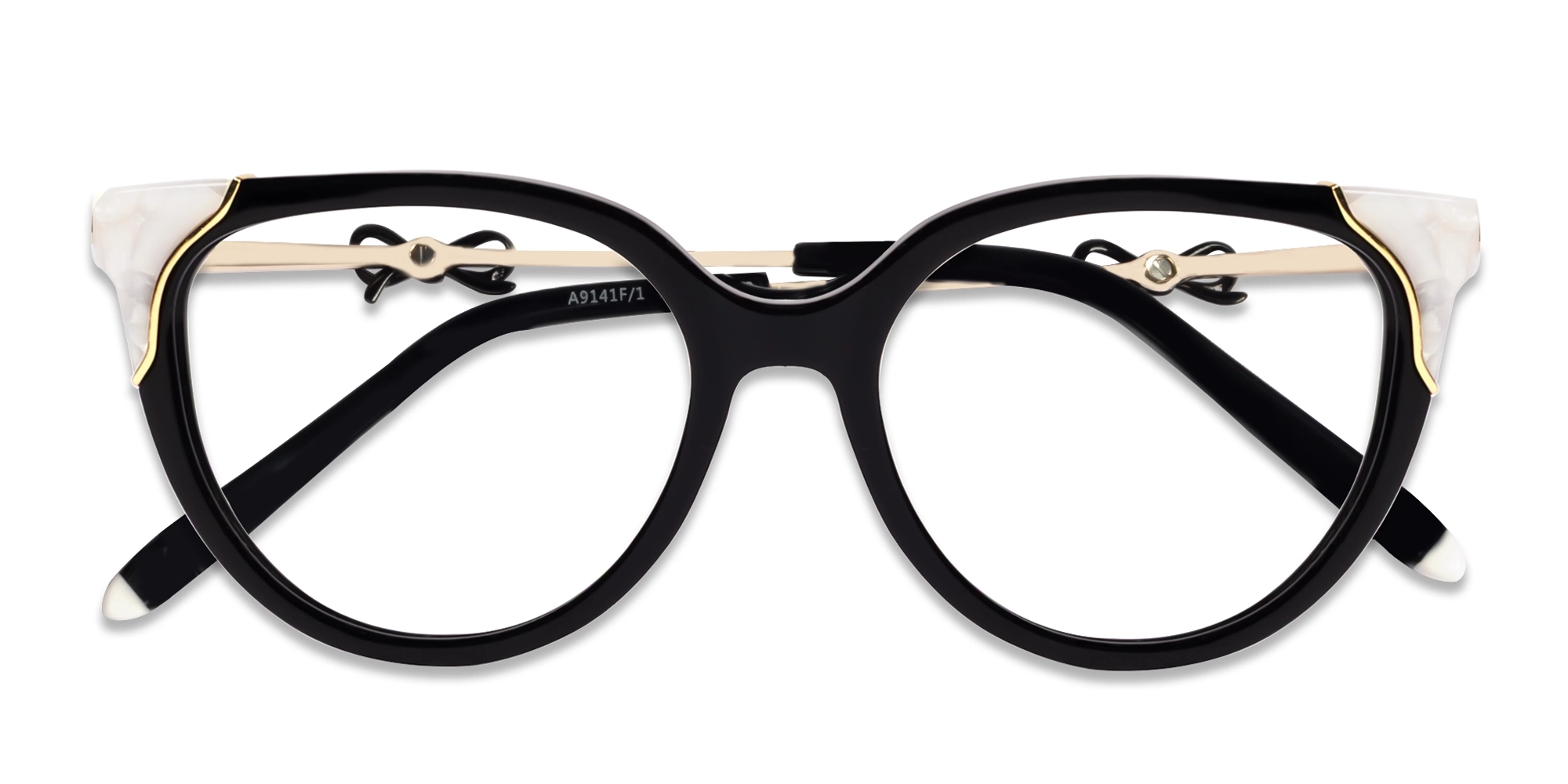 Black Cateye Fullrim Acetate Glasses-6