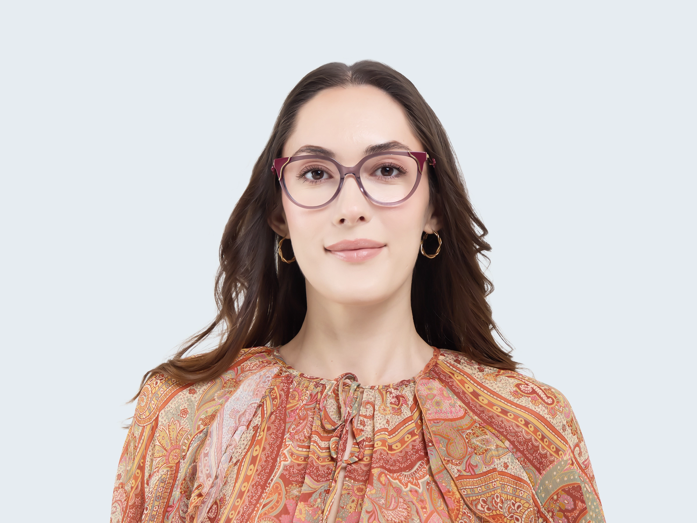 Crystal Grey Cateye Fullrim Acetate Glasses-11