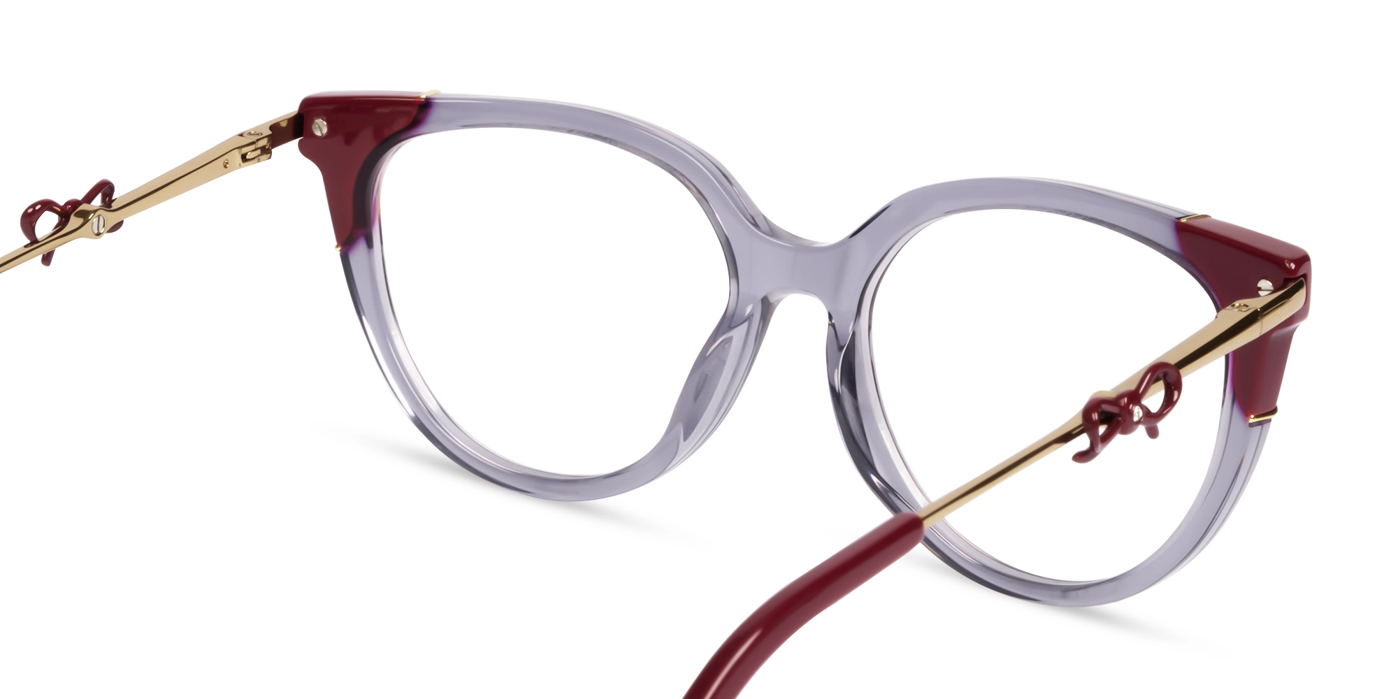 Crystal Grey Cateye Fullrim Acetate Glasses-5