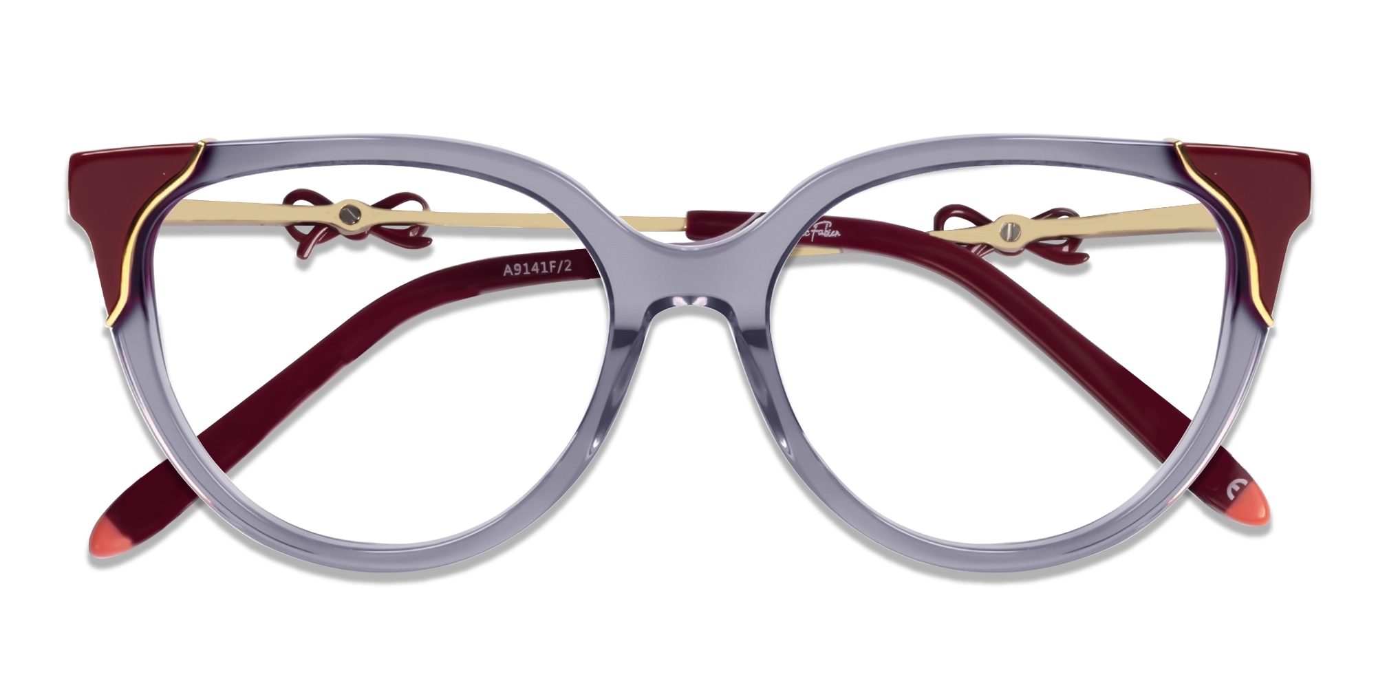 Crystal Grey Cateye Fullrim Acetate Glasses-6