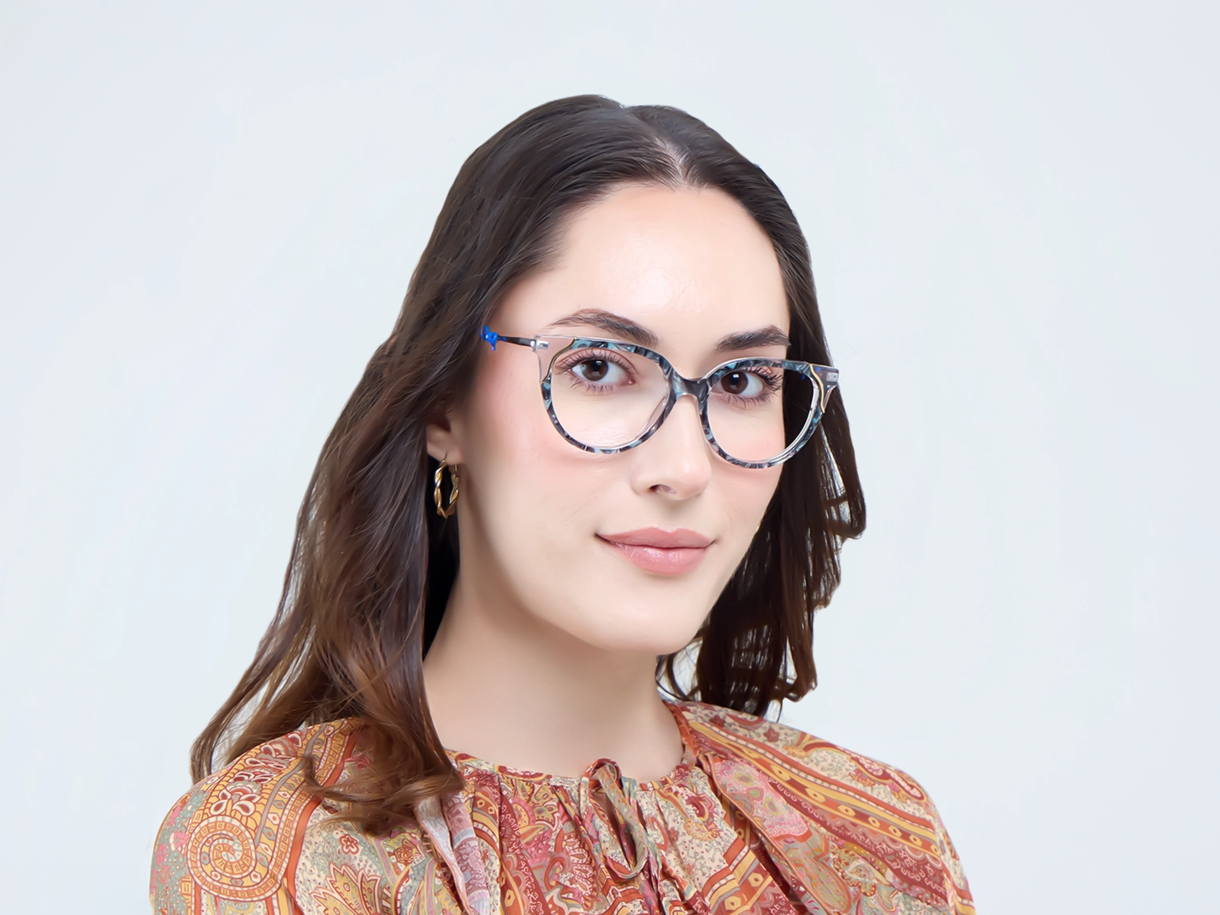 Grey Abstract Cateye Fullrim Glasses-11