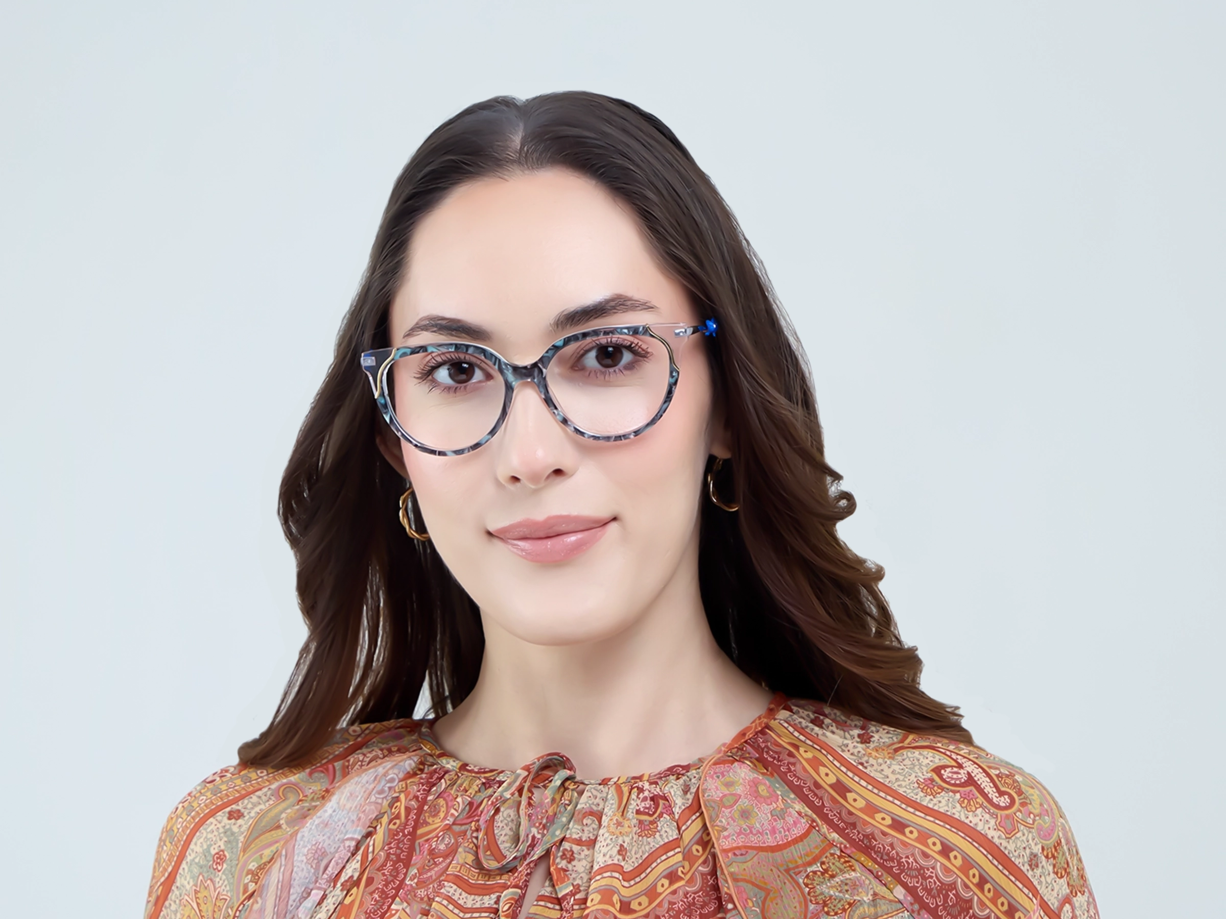 Grey Abstract Cateye Fullrim Glasses-12