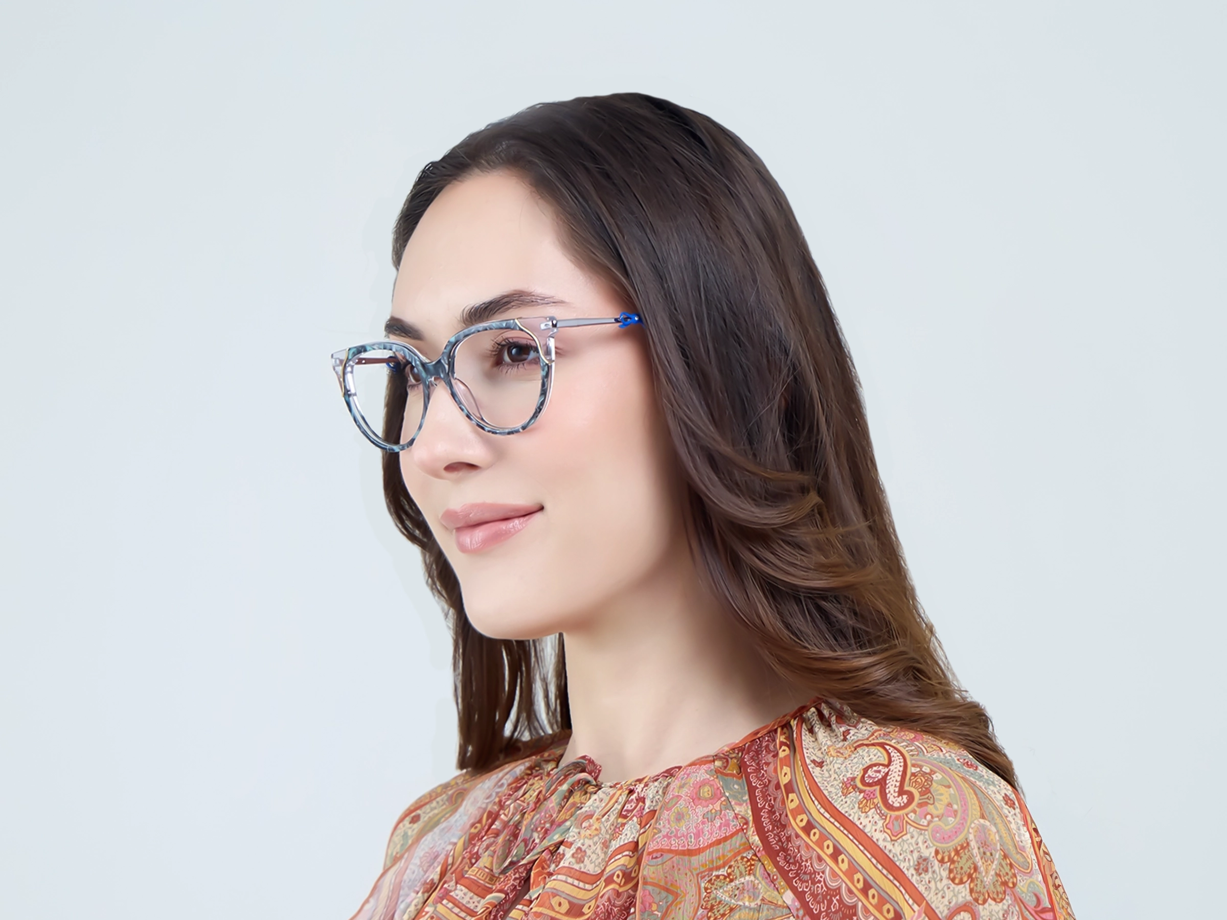 Grey Abstract Cateye Fullrim Glasses-13